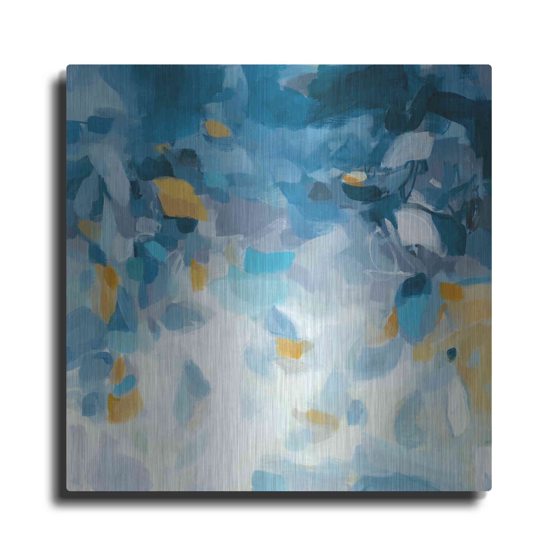 Luxe Metal Art 'Blue Dreams' by Christina Long, Metal Wall Art