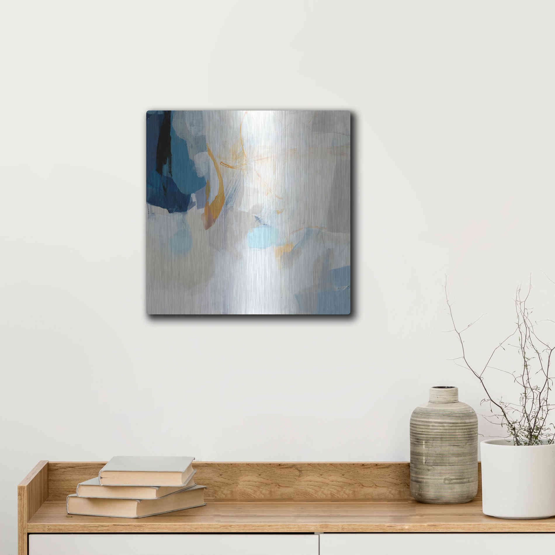 Luxe Metal Art 'Lost at Sea' by Christina Long, Metal Wall Art,12x12