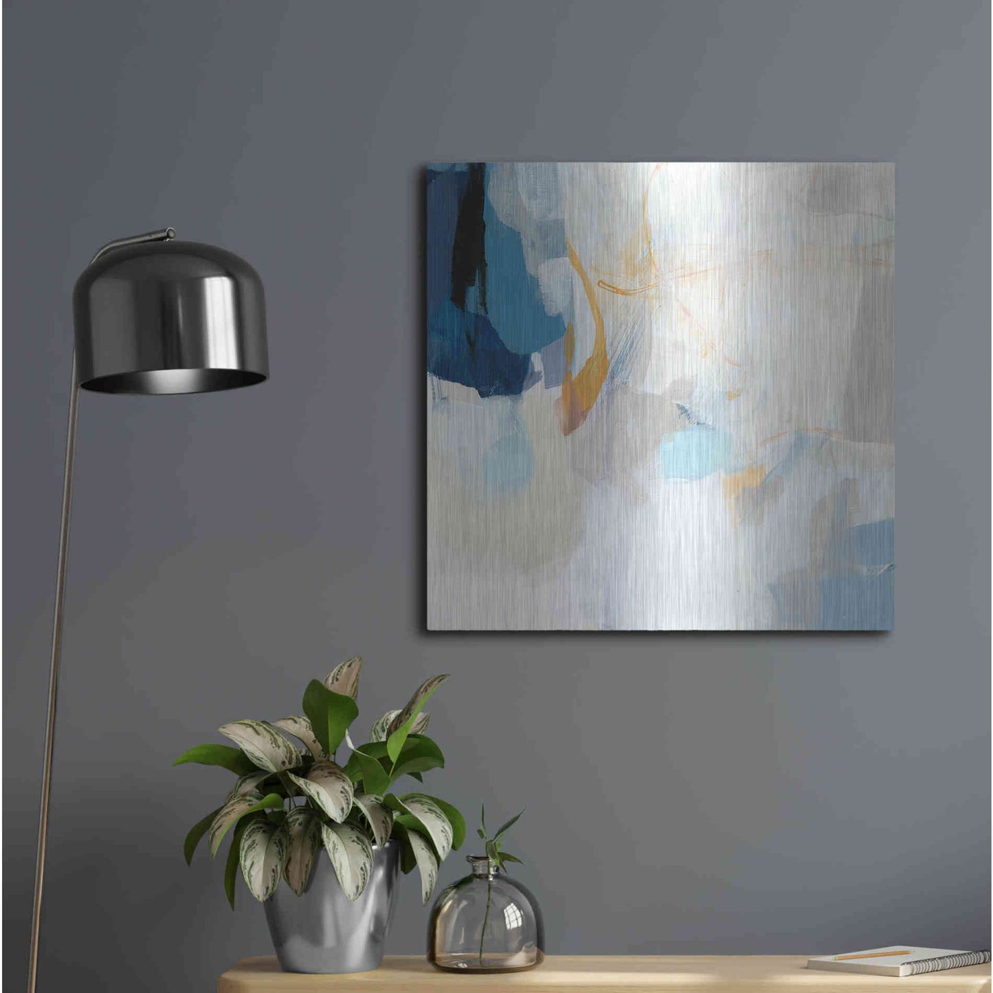 Luxe Metal Art 'Lost at Sea' by Christina Long, Metal Wall Art,24x24