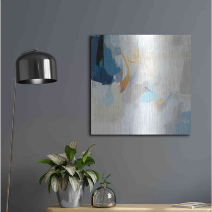 Luxe Metal Art 'Lost at Sea' by Christina Long, Metal Wall Art,24x24