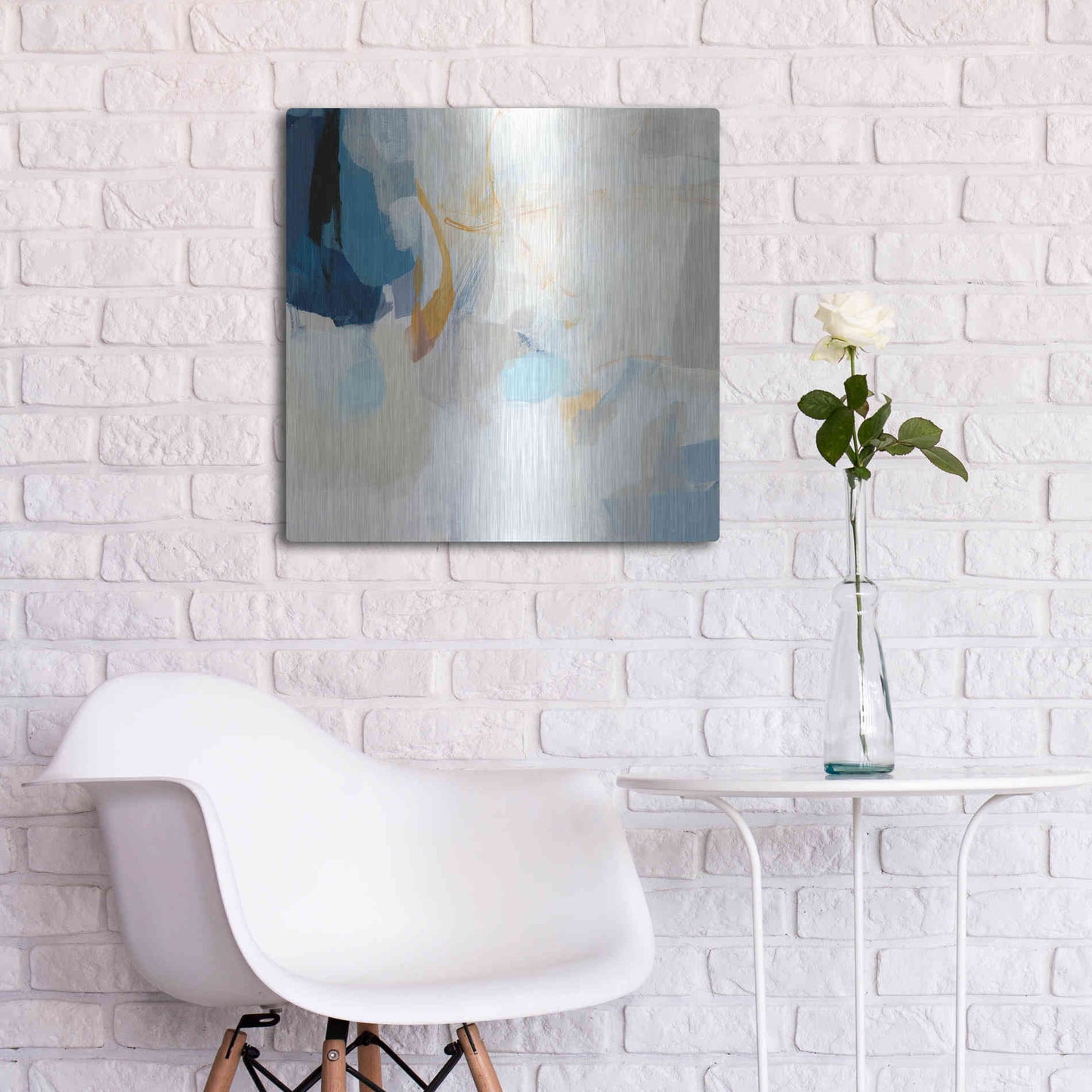 Luxe Metal Art 'Lost at Sea' by Christina Long, Metal Wall Art,24x24