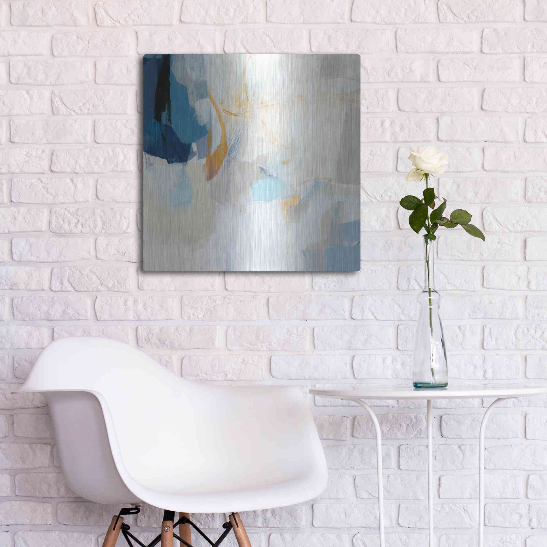 Luxe Metal Art 'Lost at Sea' by Christina Long, Metal Wall Art,24x24