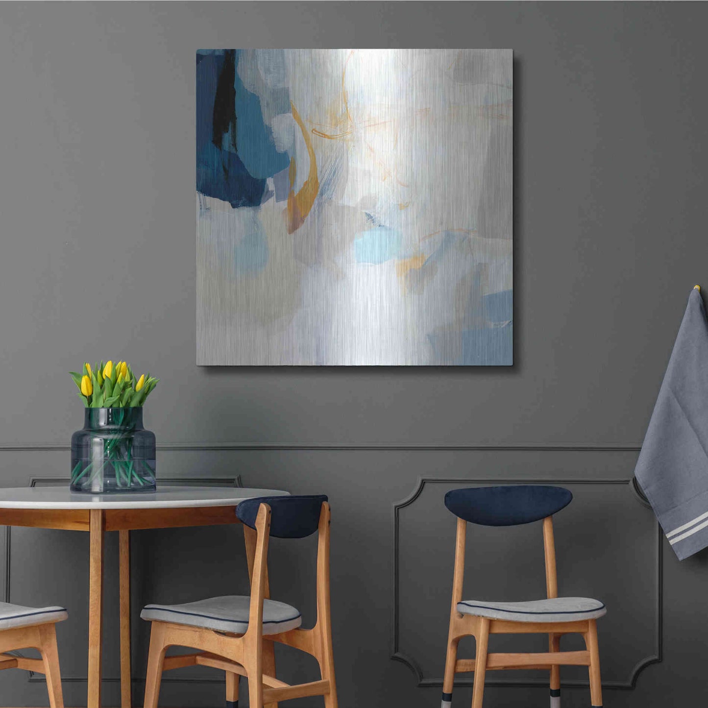 Luxe Metal Art 'Lost at Sea' by Christina Long, Metal Wall Art,36x36