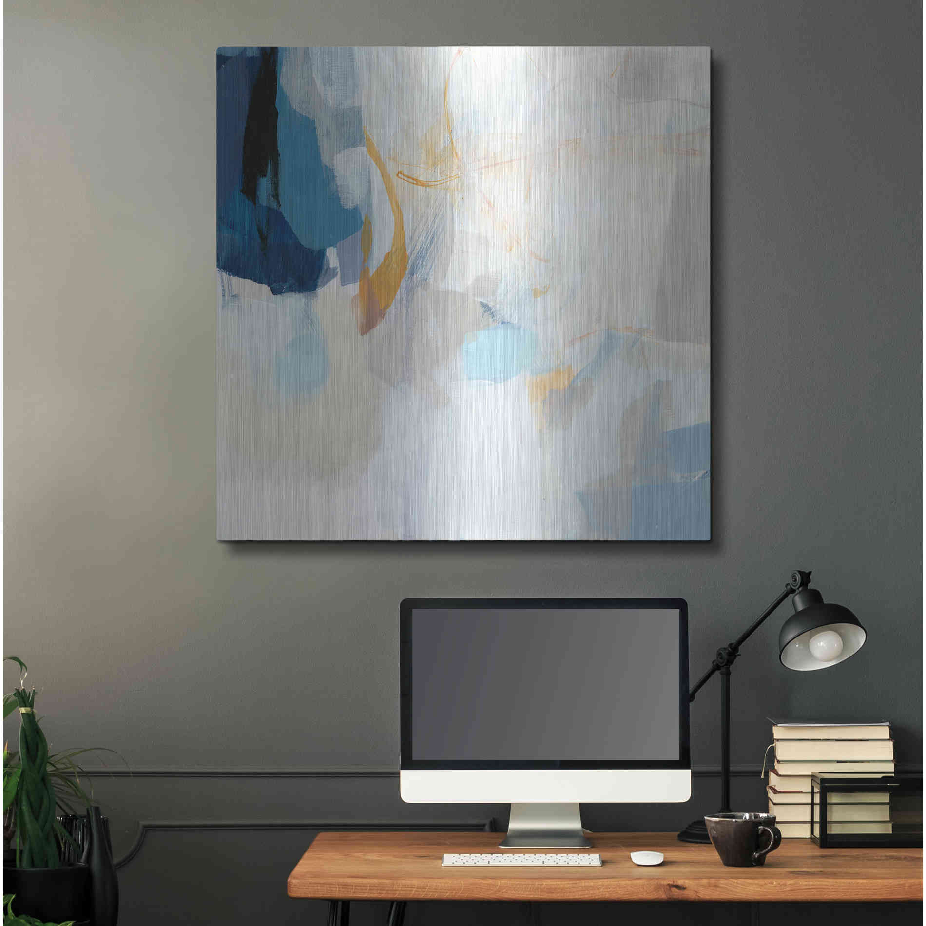 Luxe Metal Art 'Lost at Sea' by Christina Long, Metal Wall Art,36x36