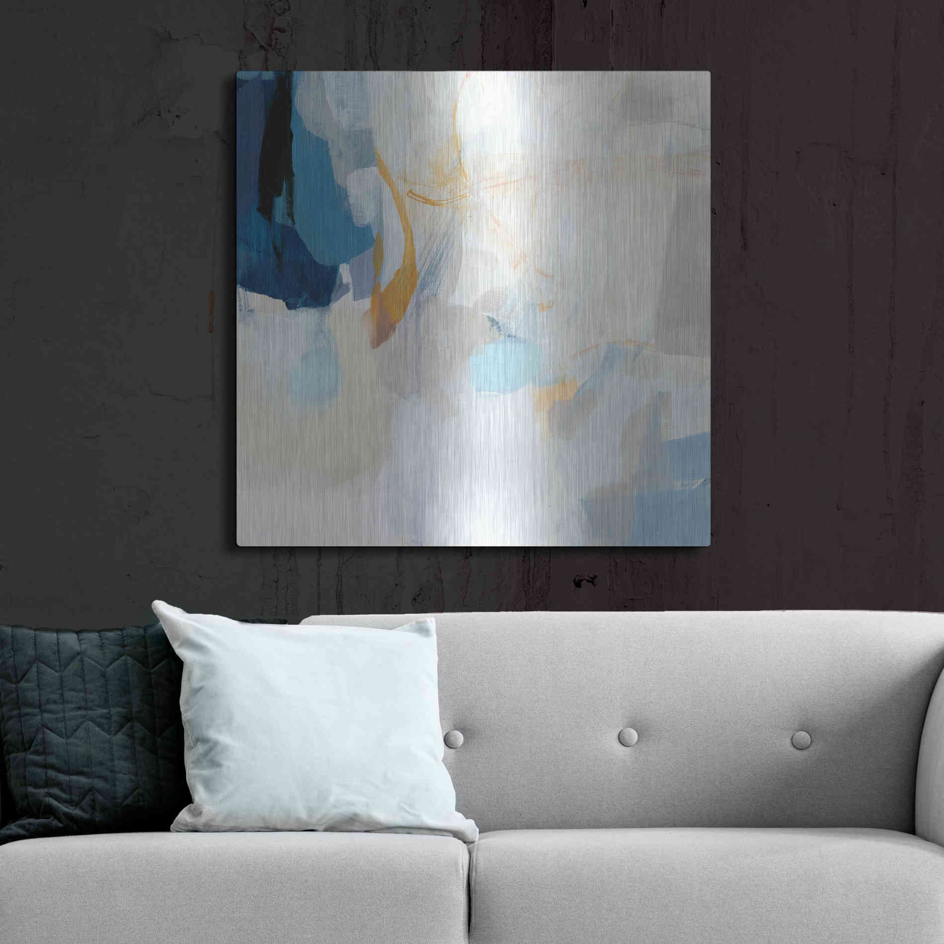 Luxe Metal Art 'Lost at Sea' by Christina Long, Metal Wall Art,36x36