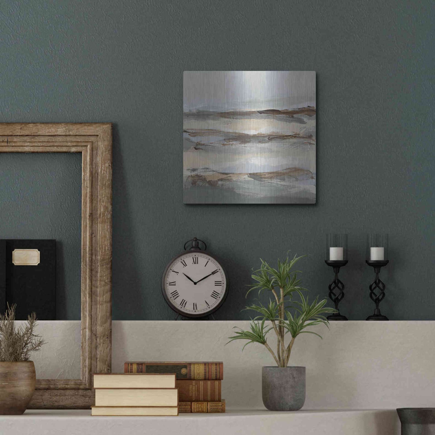 Luxe Metal Art 'Winter Sun I' by Christina Long, Metal Wall Art,12x12