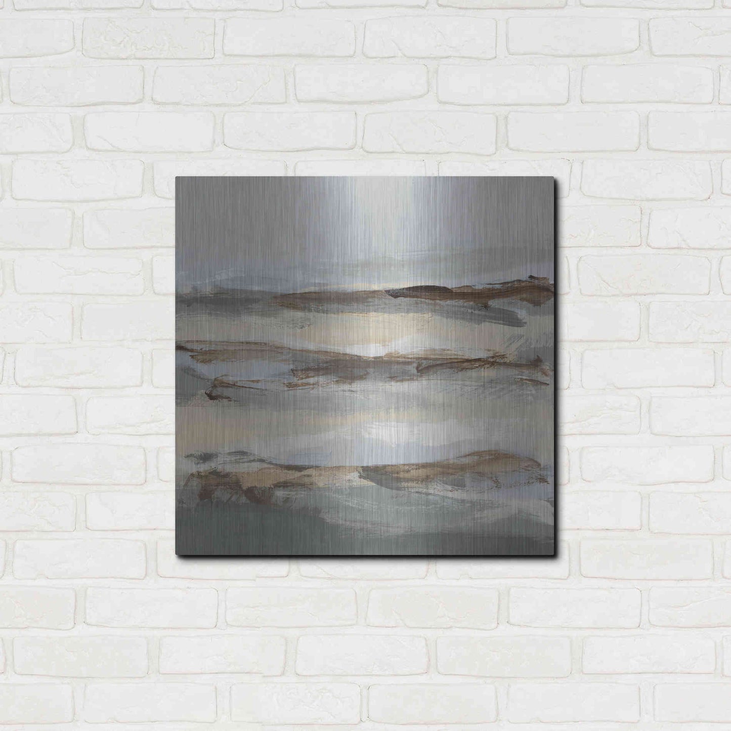 Luxe Metal Art 'Winter Sun I' by Christina Long, Metal Wall Art,24x24