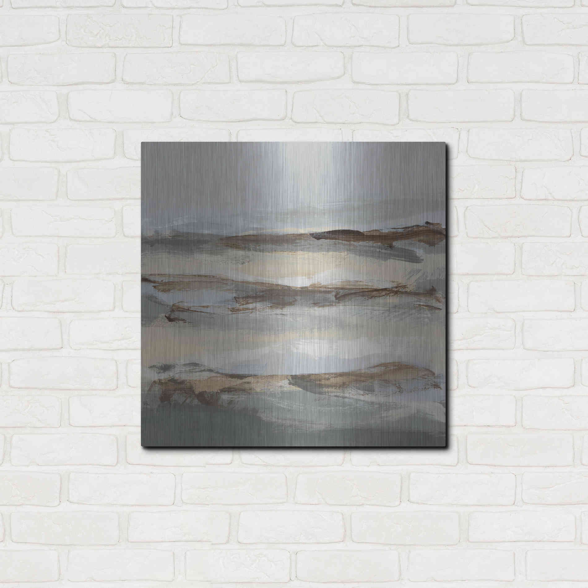 Luxe Metal Art 'Winter Sun I' by Christina Long, Metal Wall Art,24x24