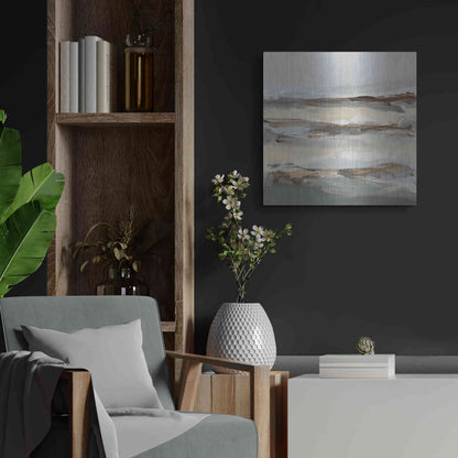 Luxe Metal Art 'Winter Sun I' by Christina Long, Metal Wall Art,24x24