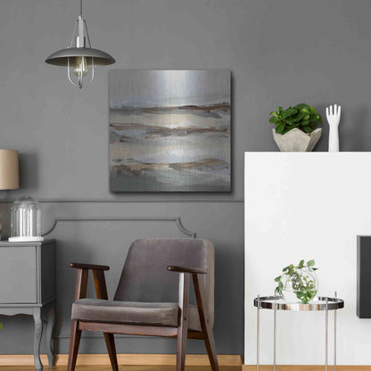 Luxe Metal Art 'Winter Sun I' by Christina Long, Metal Wall Art,24x24