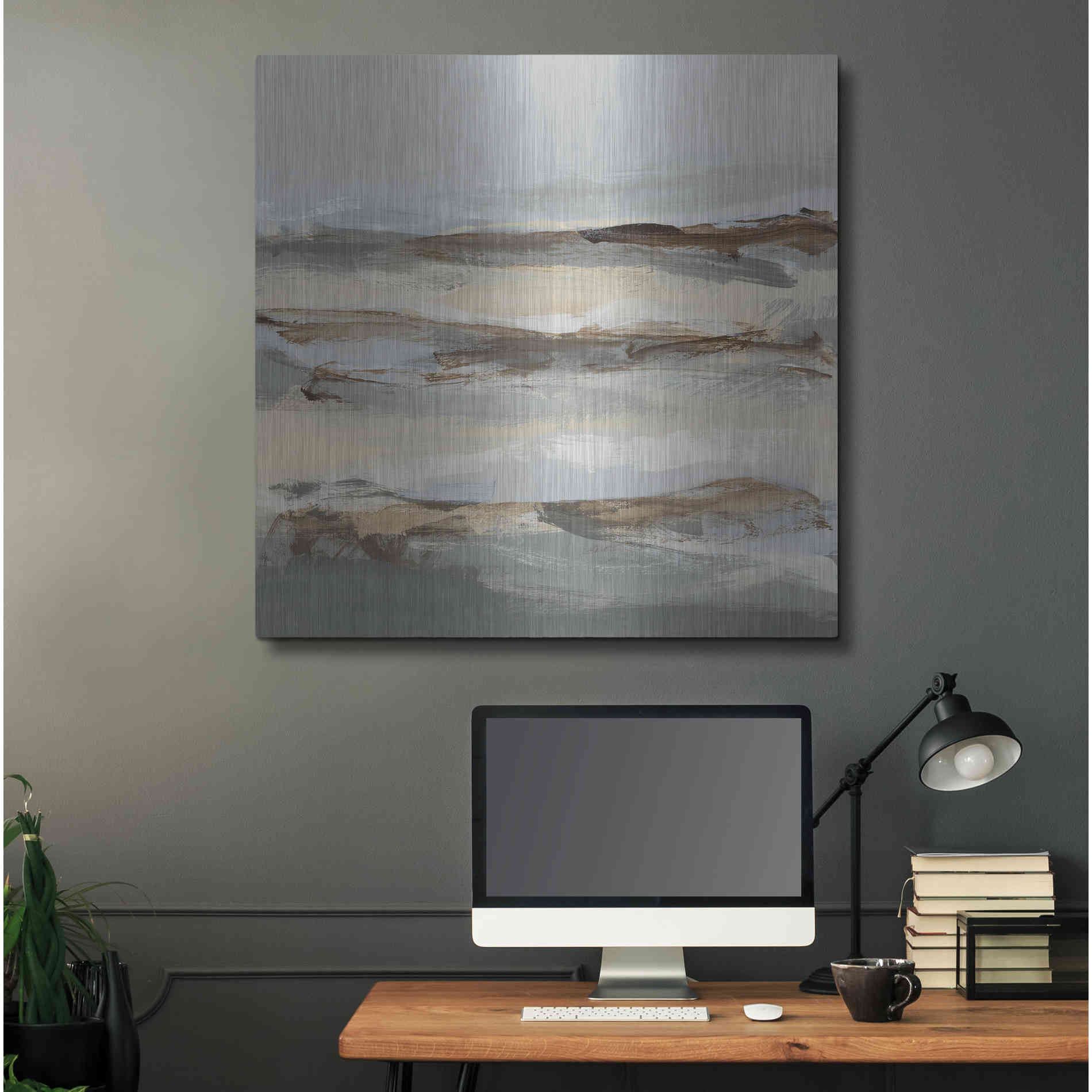 Luxe Metal Art 'Winter Sun I' by Christina Long, Metal Wall Art,36x36