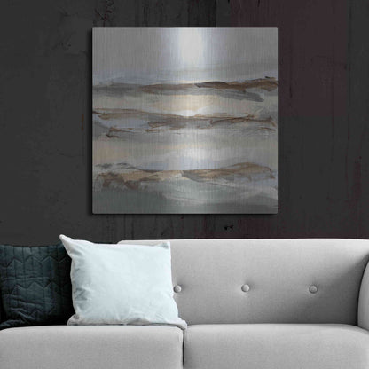 Luxe Metal Art 'Winter Sun I' by Christina Long, Metal Wall Art,36x36