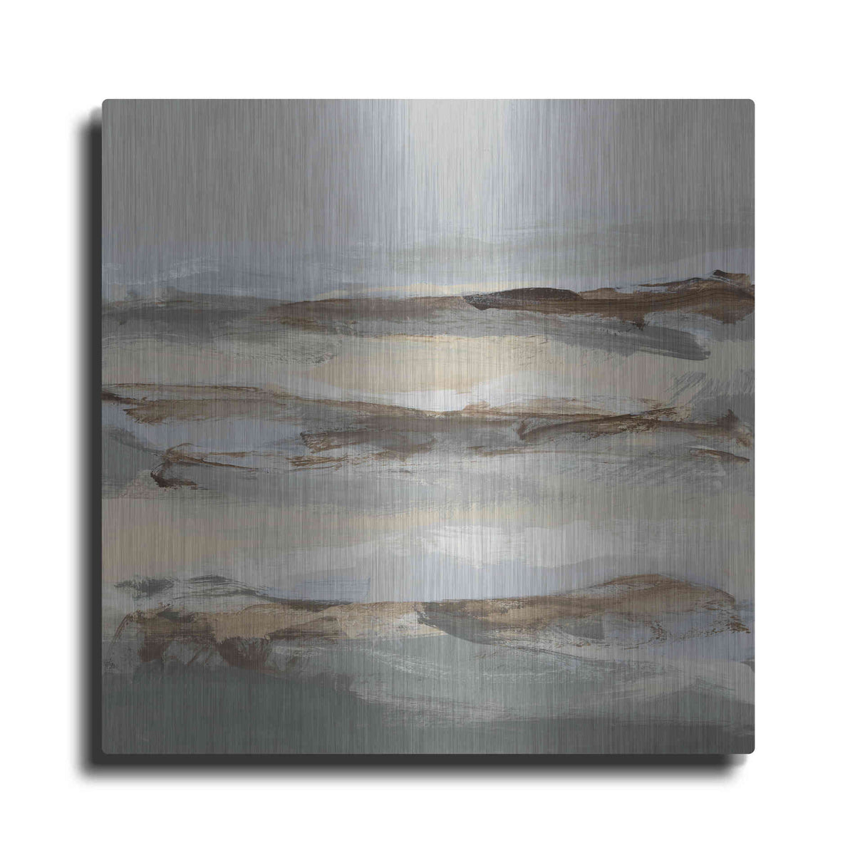 Luxe Metal Art 'Winter Sun I' by Christina Long, Metal Wall Art