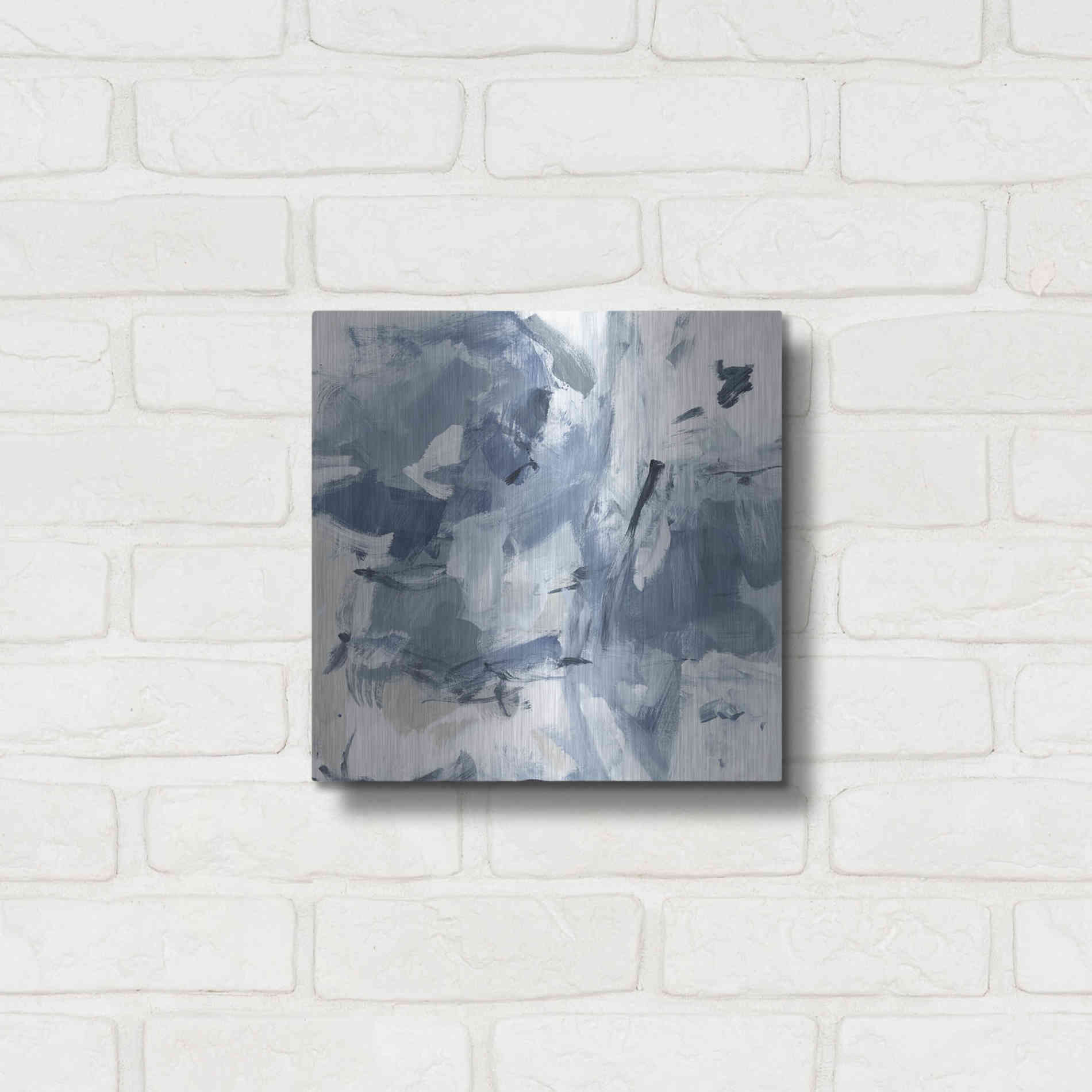 Luxe Metal Art 'Winter Air I' by Christina Long, Metal Wall Art,12x12