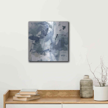 Luxe Metal Art 'Winter Air I' by Christina Long, Metal Wall Art,12x12