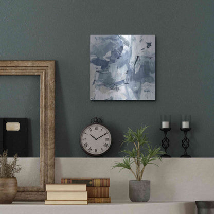 Luxe Metal Art 'Winter Air I' by Christina Long, Metal Wall Art,12x12