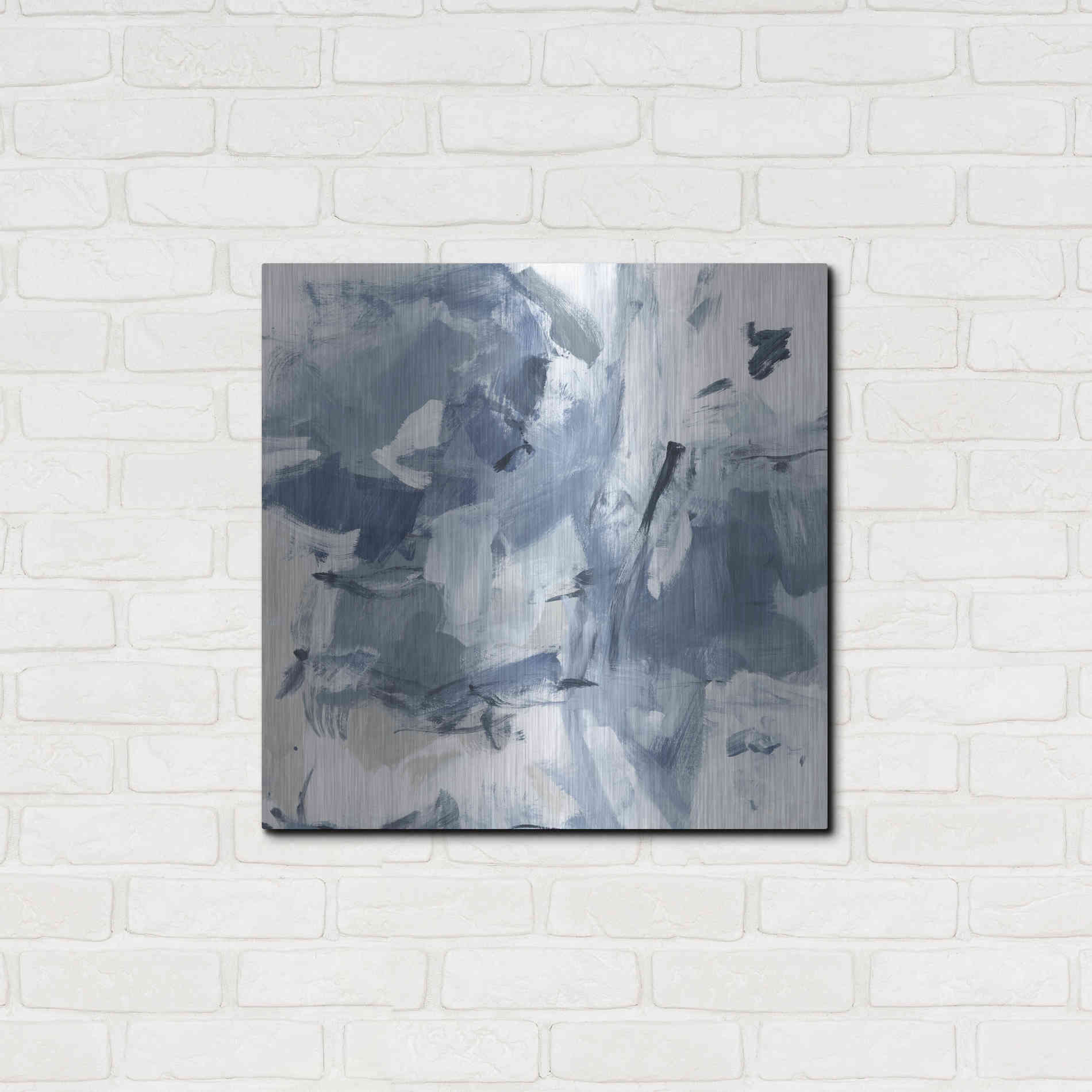 Luxe Metal Art 'Winter Air I' by Christina Long, Metal Wall Art,24x24