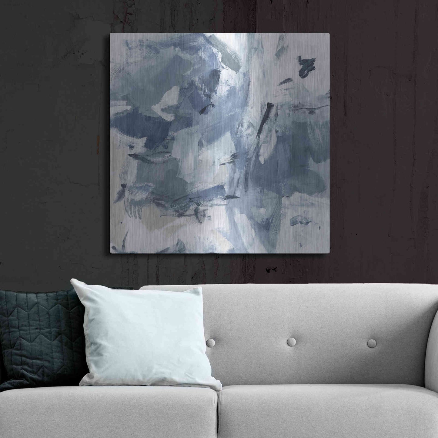 Luxe Metal Art 'Winter Air I' by Christina Long, Metal Wall Art,36x36