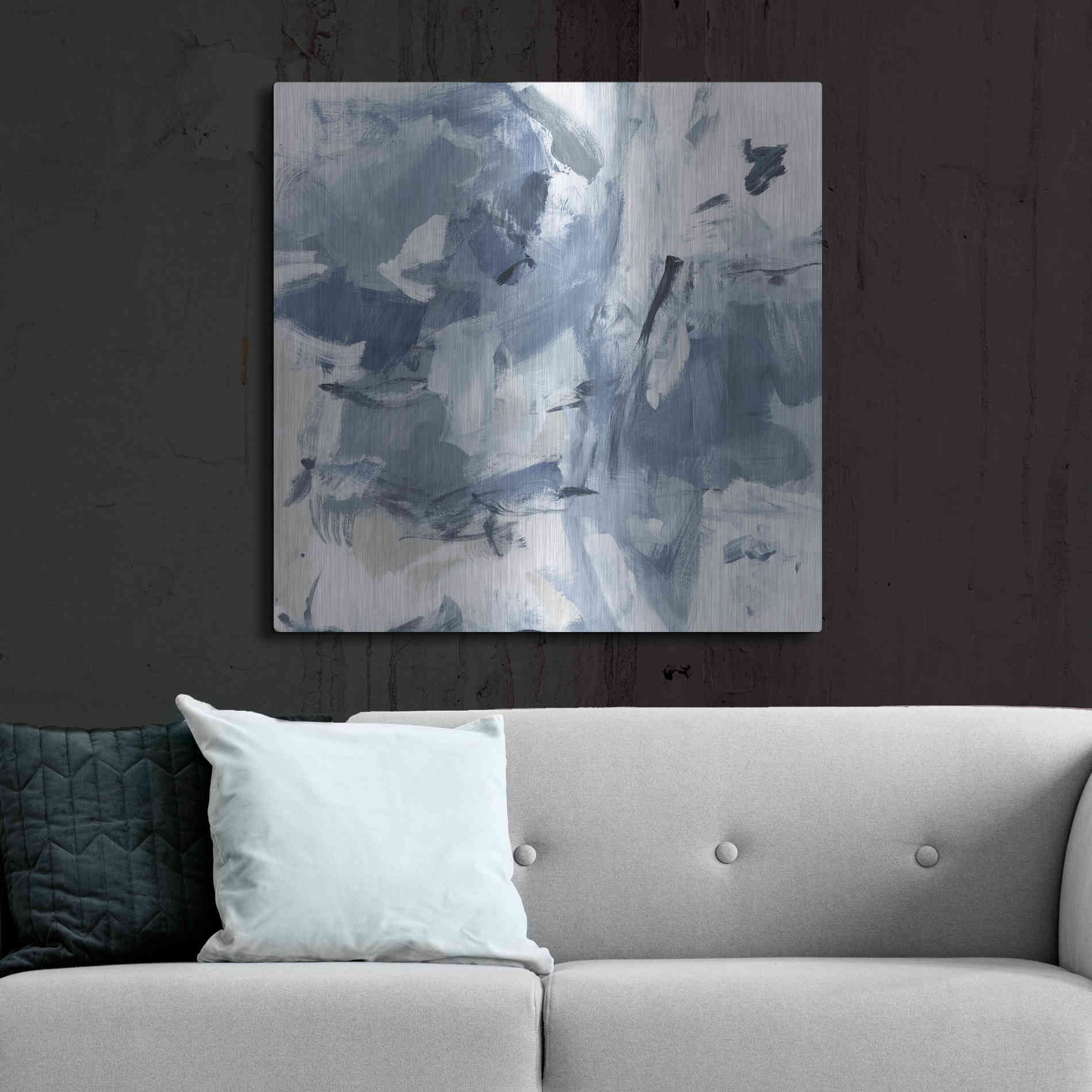 Luxe Metal Art 'Winter Air I' by Christina Long, Metal Wall Art,36x36