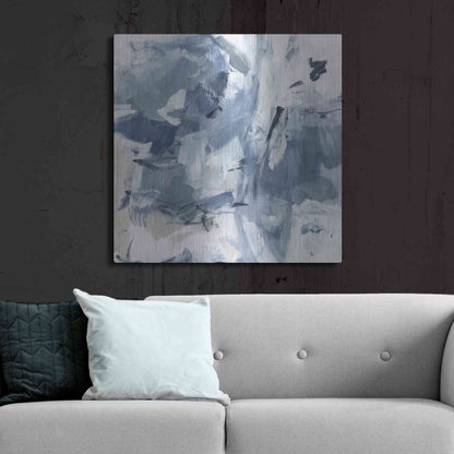 Luxe Metal Art 'Winter Air I' by Christina Long, Metal Wall Art,36x36