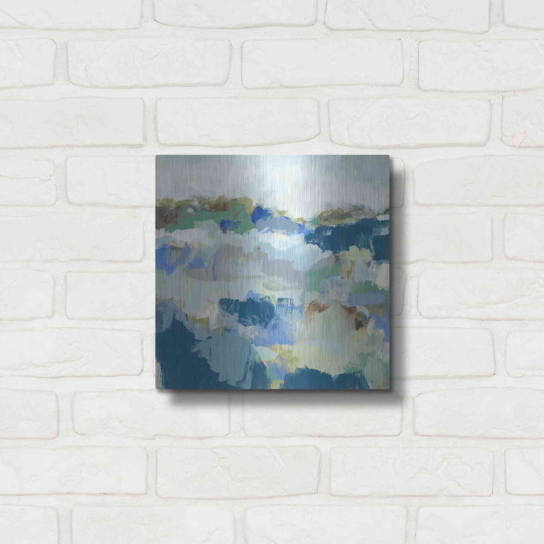 Luxe Metal Art 'Dusty Roads II' by Christina Long, Metal Wall Art,12x12