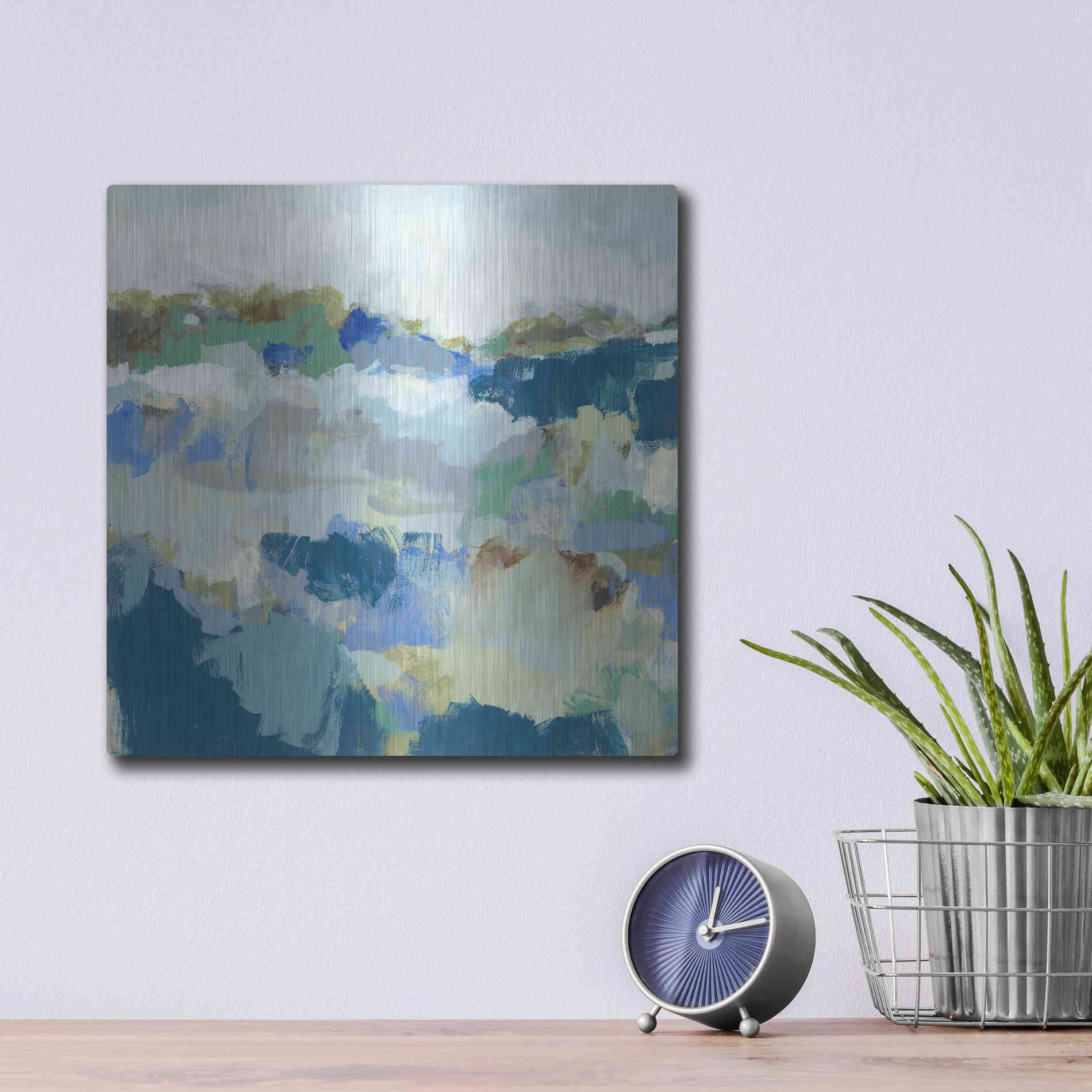 Luxe Metal Art 'Dusty Roads II' by Christina Long, Metal Wall Art,12x12