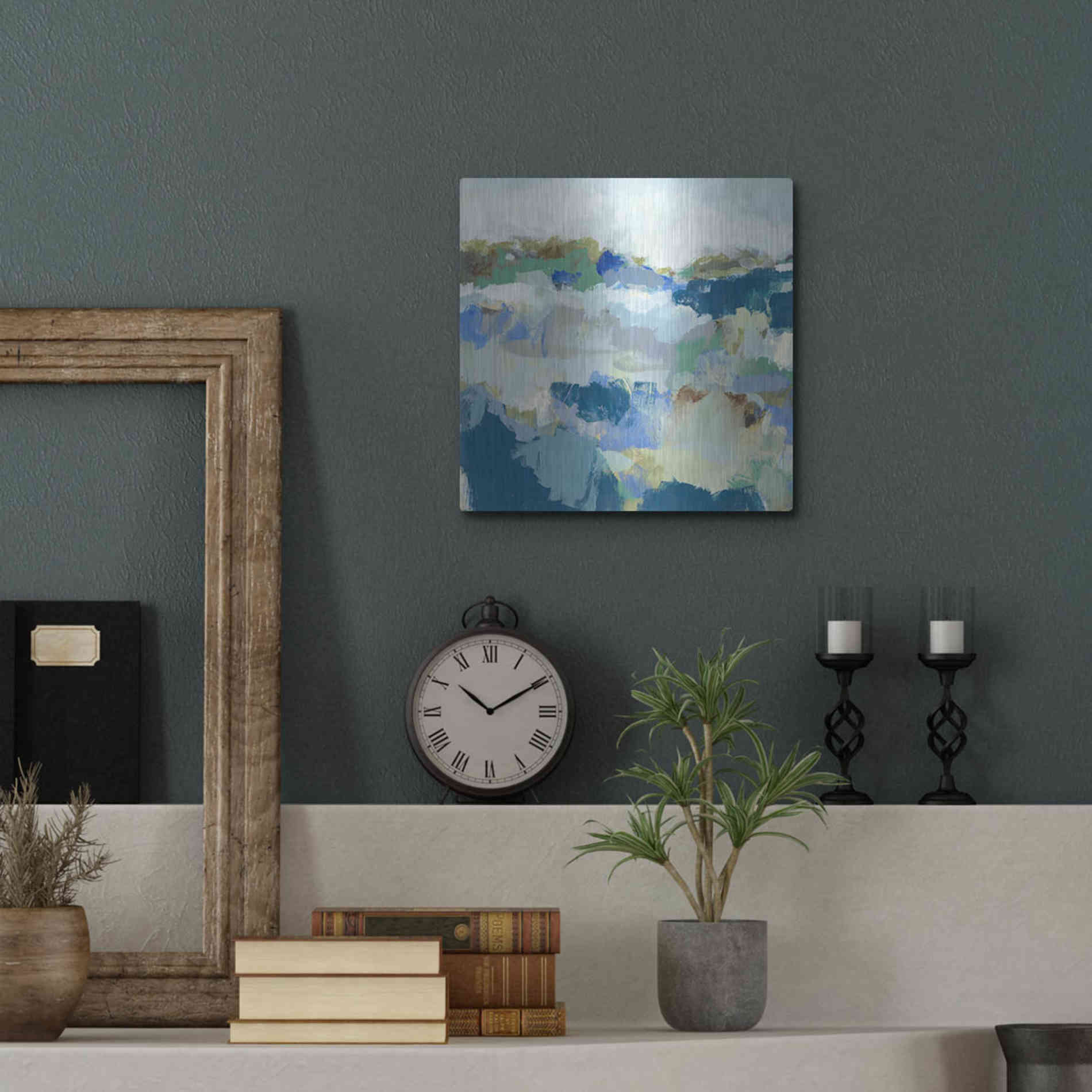 Luxe Metal Art 'Dusty Roads II' by Christina Long, Metal Wall Art,12x12