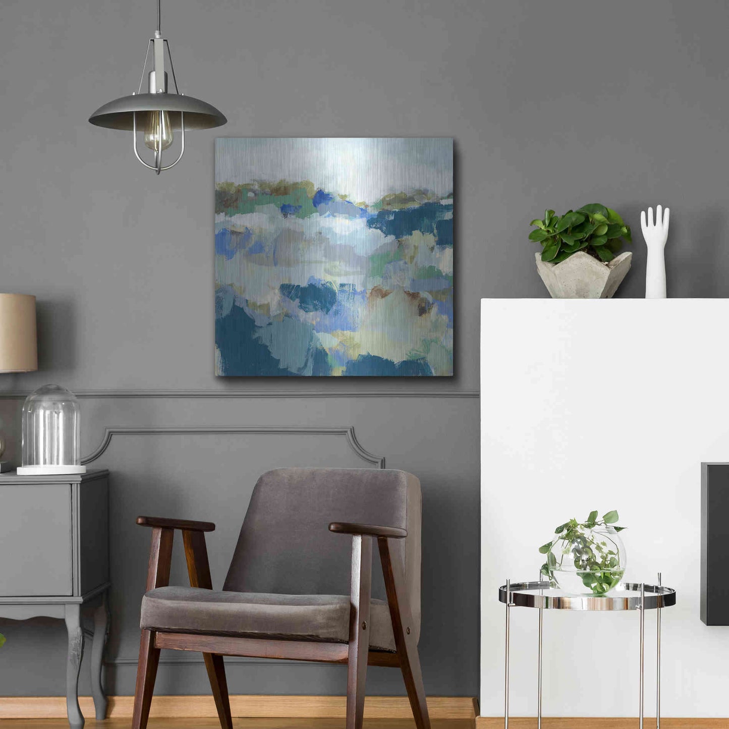 Luxe Metal Art 'Dusty Roads II' by Christina Long, Metal Wall Art,24x24