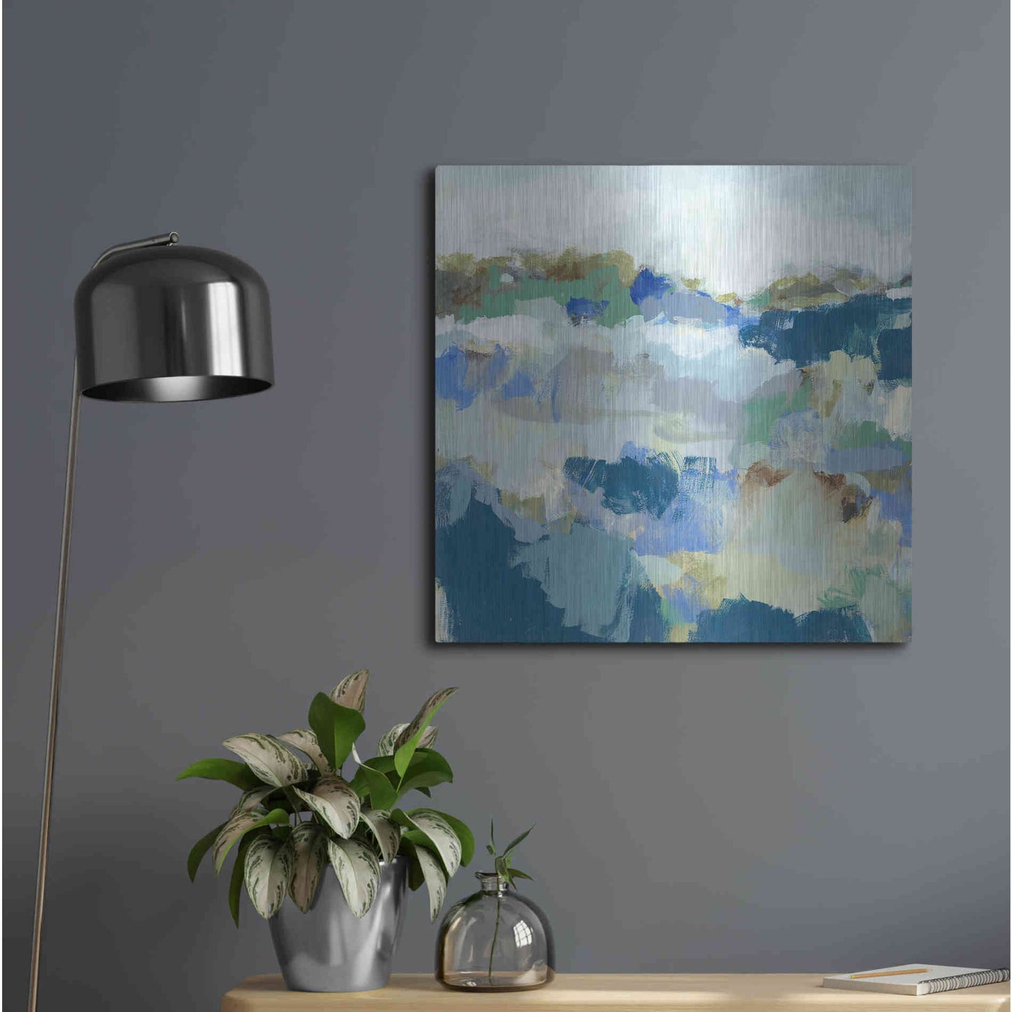 Luxe Metal Art 'Dusty Roads II' by Christina Long, Metal Wall Art,24x24