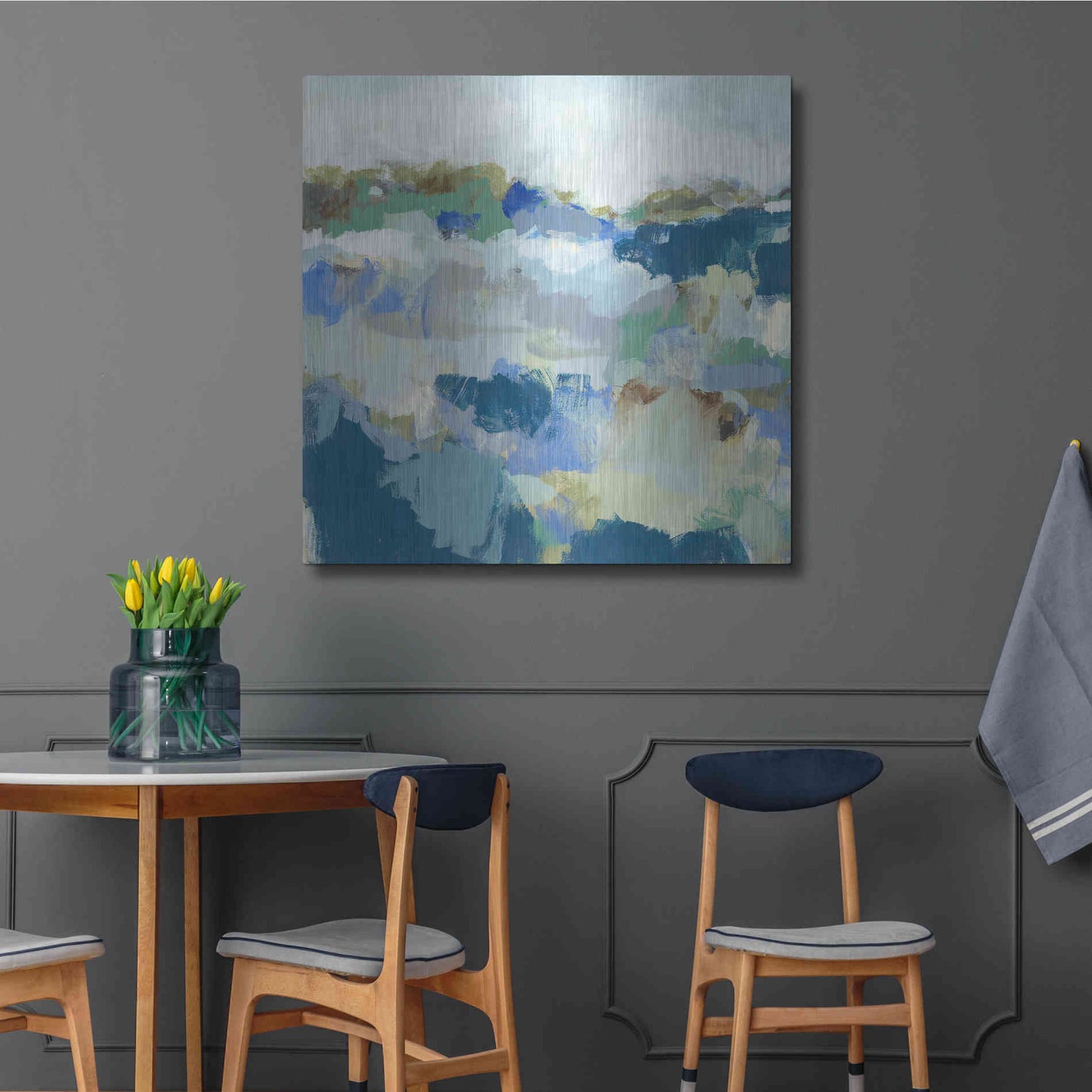 Luxe Metal Art 'Dusty Roads II' by Christina Long, Metal Wall Art,36x36