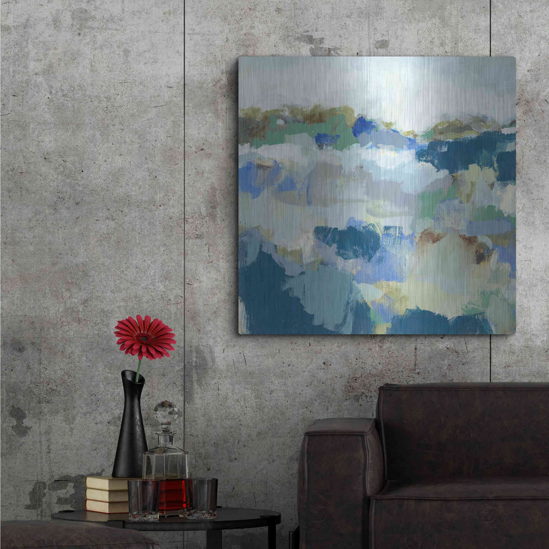 Luxe Metal Art 'Dusty Roads II' by Christina Long, Metal Wall Art,36x36