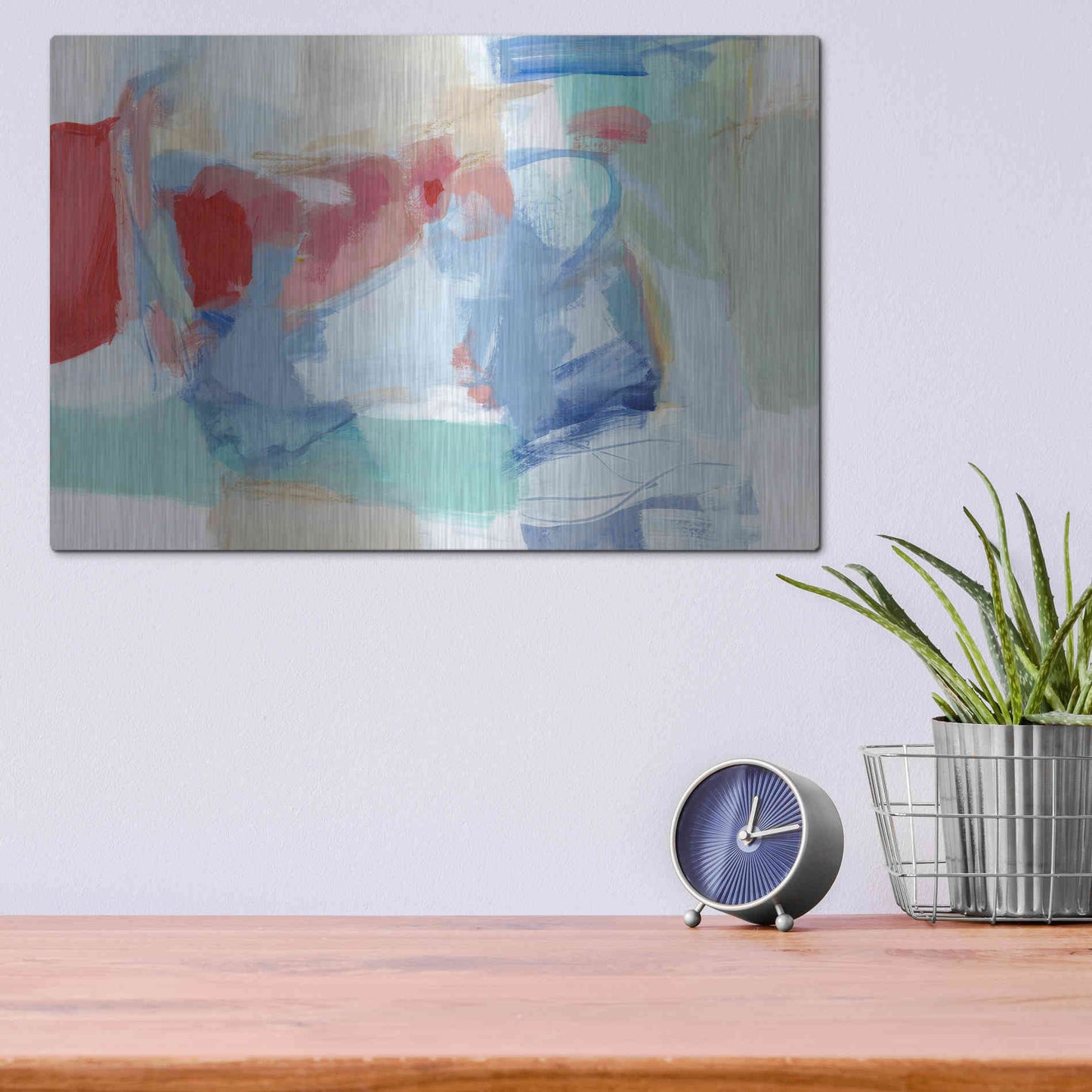 Luxe Metal Art 'Roundabout I' by Christina Long, Metal Wall Art,16x12