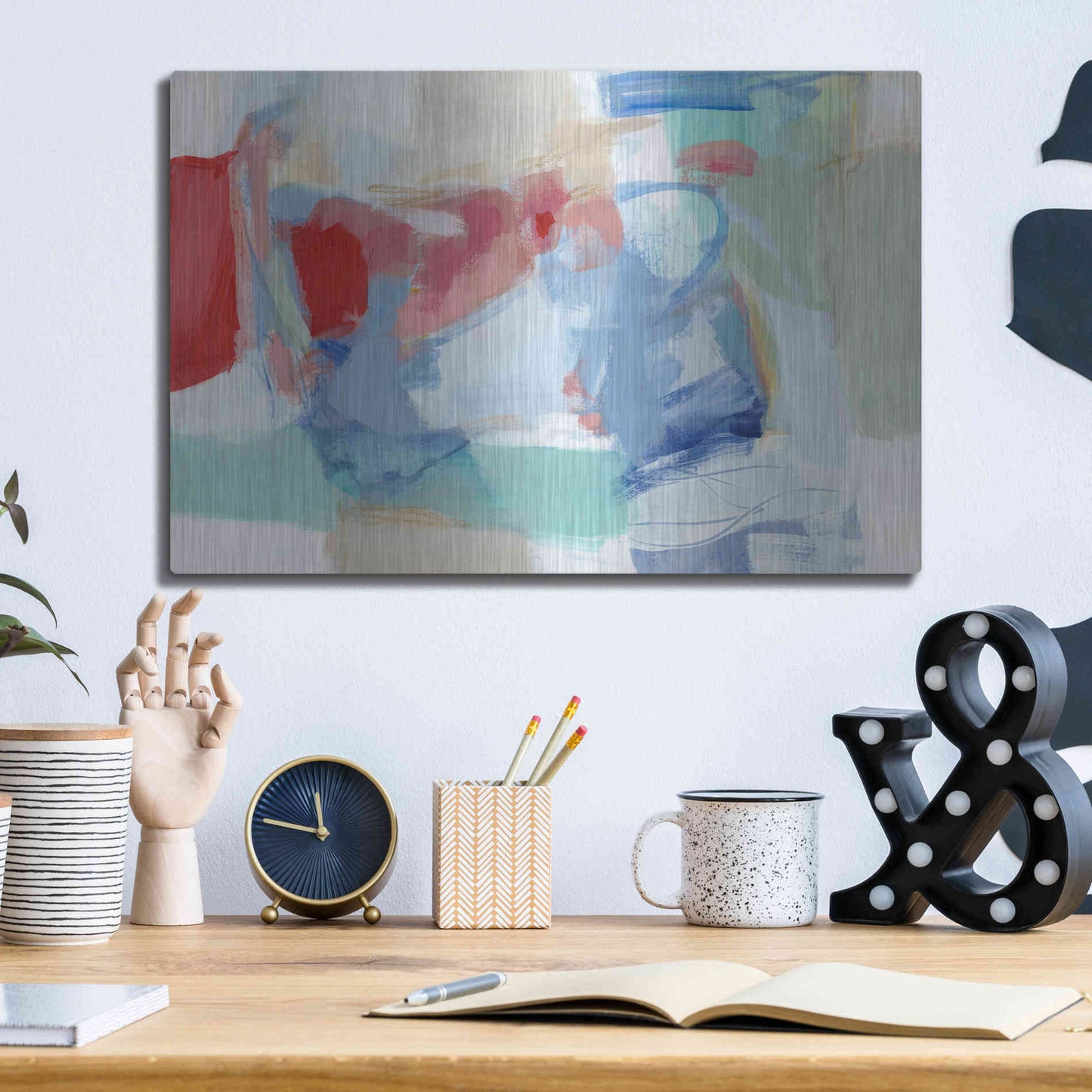 Luxe Metal Art 'Roundabout I' by Christina Long, Metal Wall Art,16x12