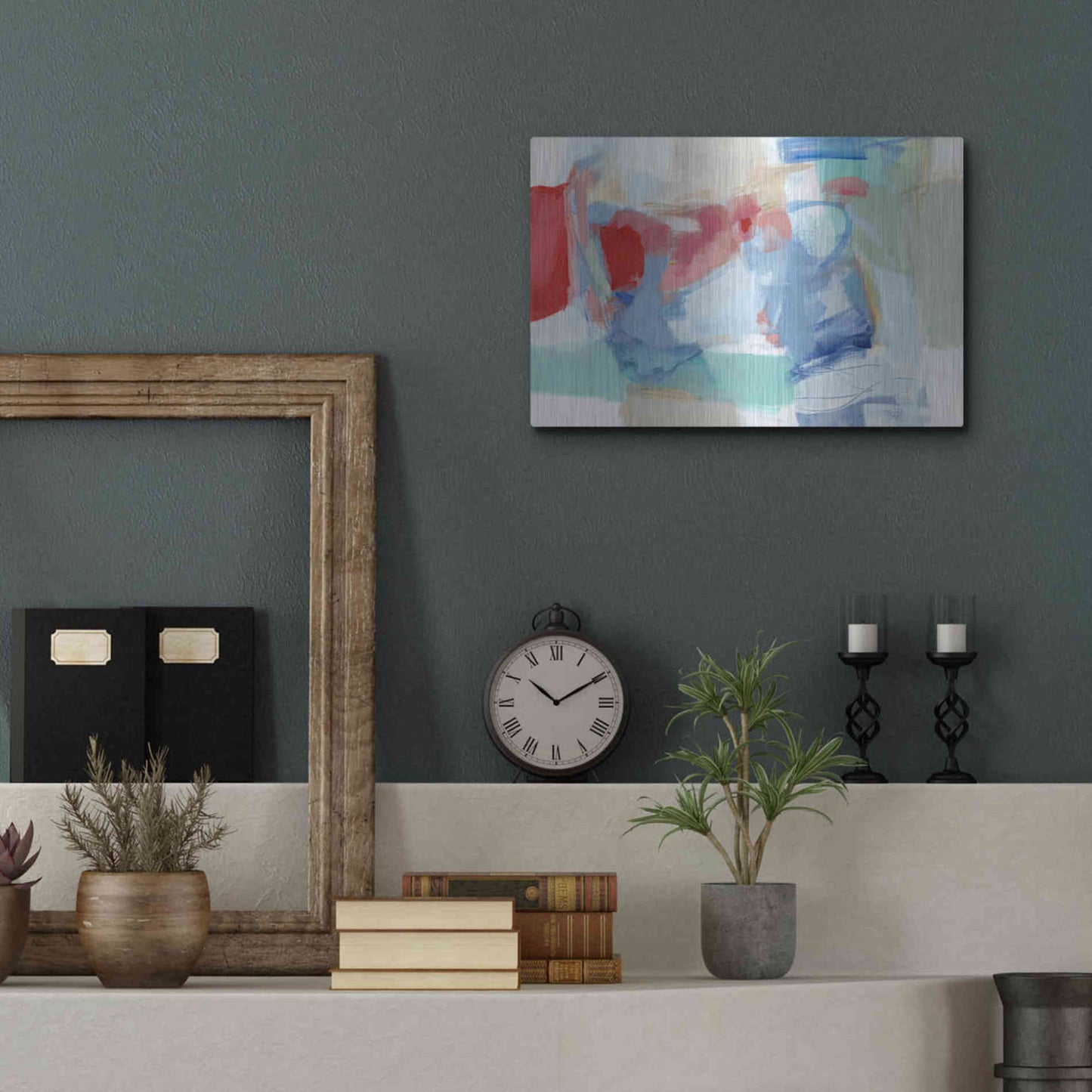 Luxe Metal Art 'Roundabout I' by Christina Long, Metal Wall Art,16x12