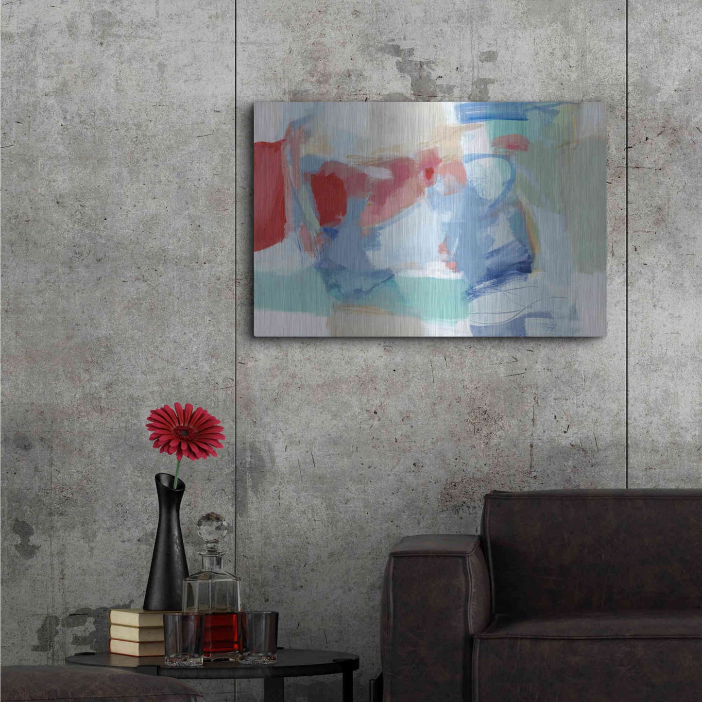 Luxe Metal Art 'Roundabout I' by Christina Long, Metal Wall Art,36x24