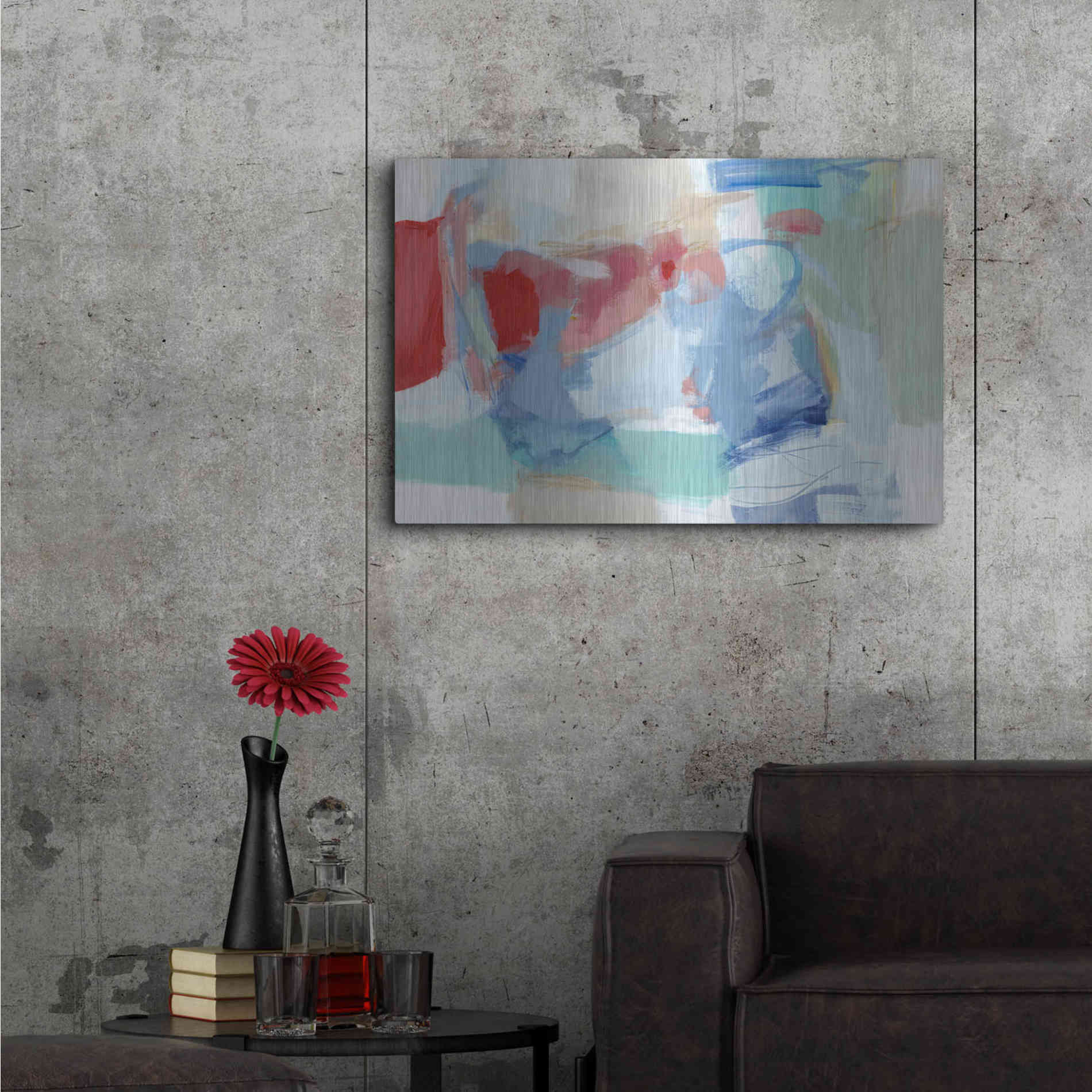 Luxe Metal Art 'Roundabout I' by Christina Long, Metal Wall Art,36x24