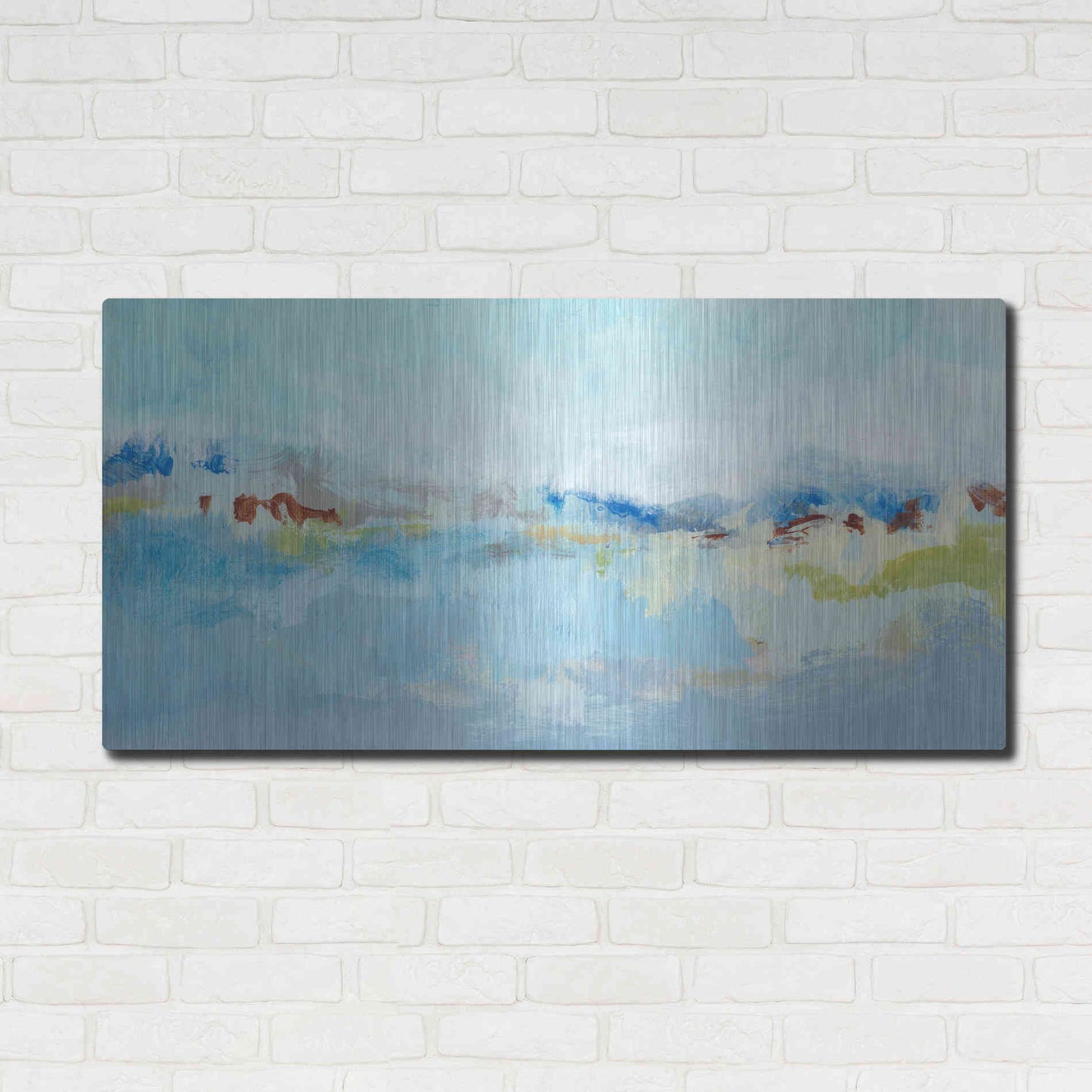 Luxe Metal Art 'Sea Breeze Landscape I' by Christina Long, Metal Wall Art,48x24