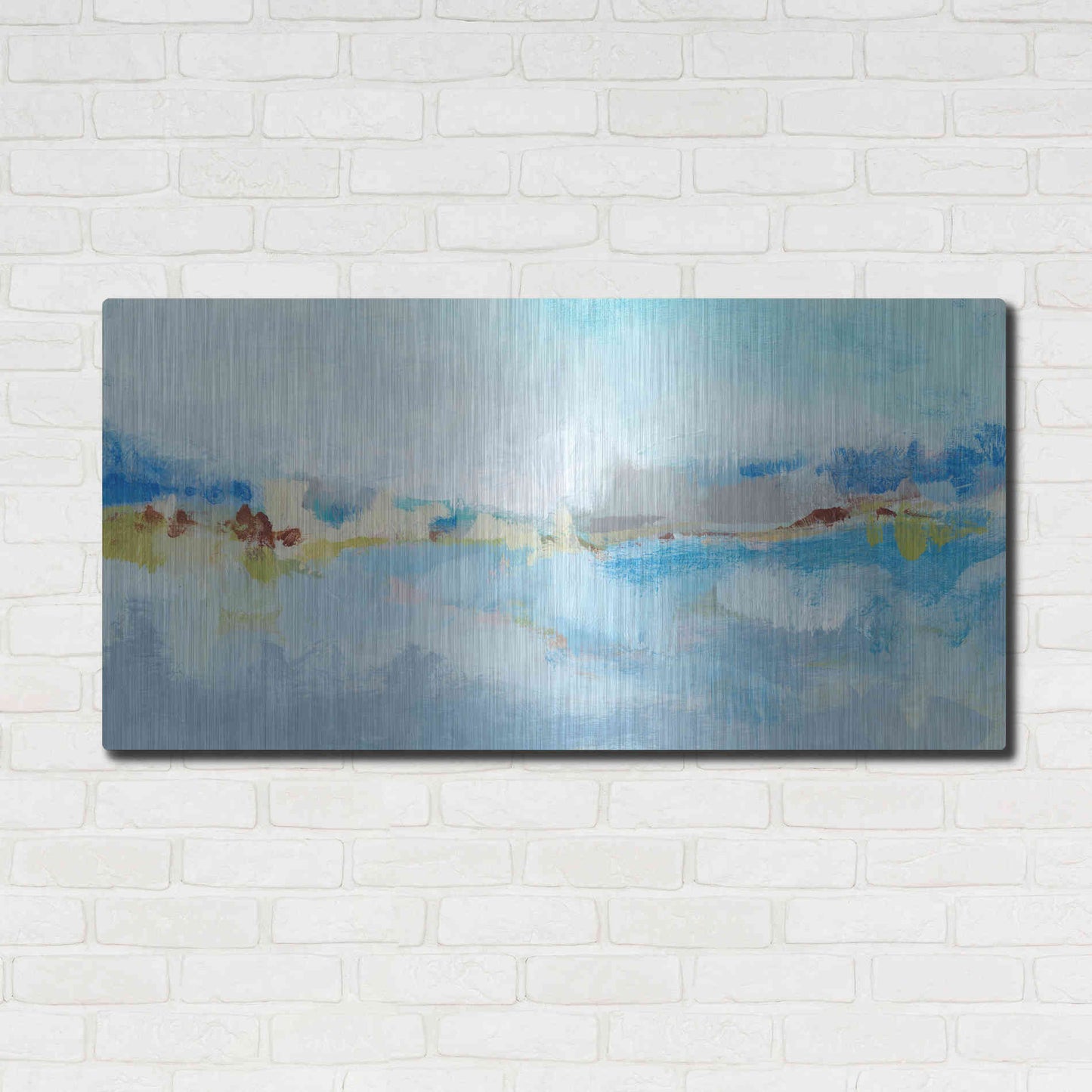 Luxe Metal Art 'Sea Breeze Landscape II' by Christina Long, Metal Wall Art,48x24
