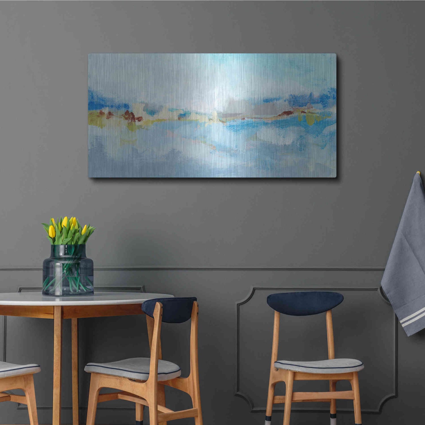 Luxe Metal Art 'Sea Breeze Landscape II' by Christina Long, Metal Wall Art,48x24