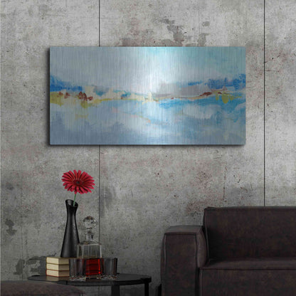 Luxe Metal Art 'Sea Breeze Landscape II' by Christina Long, Metal Wall Art,48x24