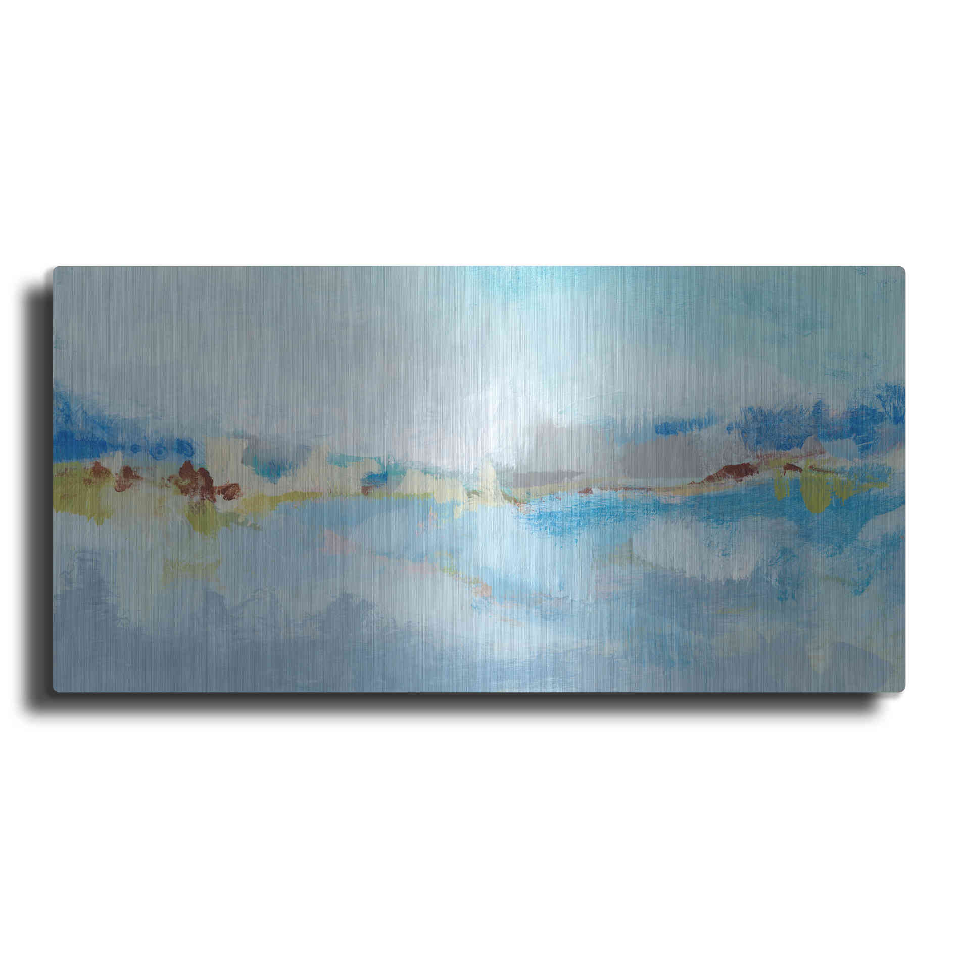 Luxe Metal Art 'Sea Breeze Landscape II' by Christina Long, Metal Wall Art