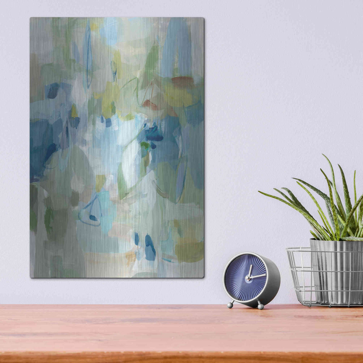Luxe Metal Art 'Lakeside' by Christina Long, Metal Wall Art,12x16