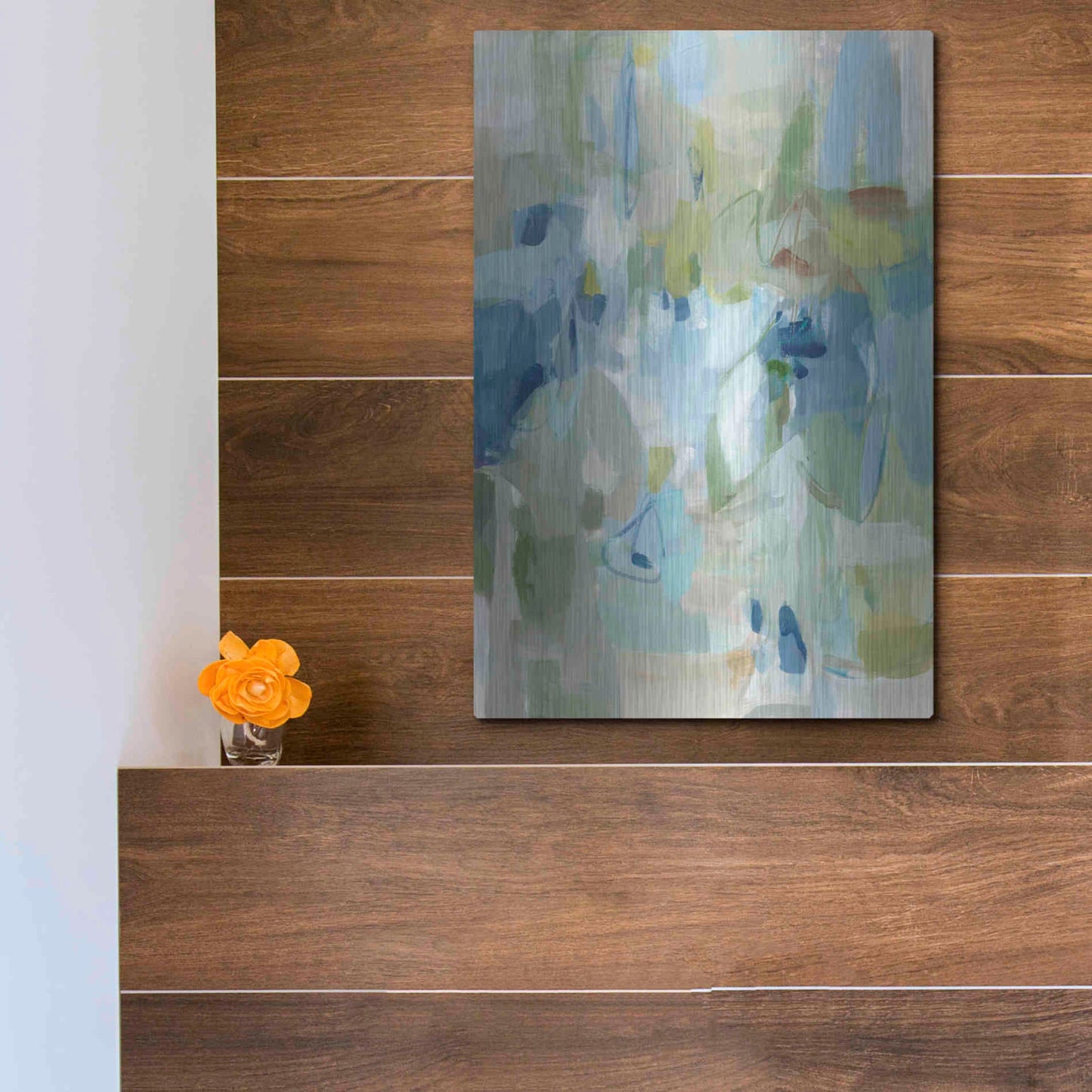 Luxe Metal Art 'Lakeside' by Christina Long, Metal Wall Art,12x16