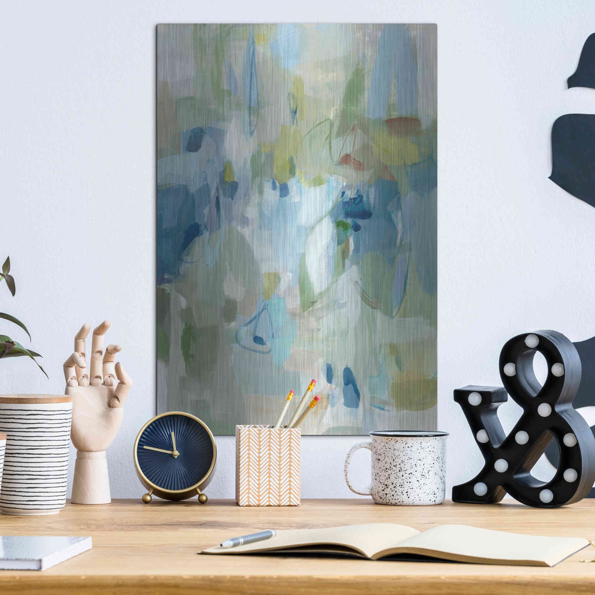 Luxe Metal Art 'Lakeside' by Christina Long, Metal Wall Art,12x16