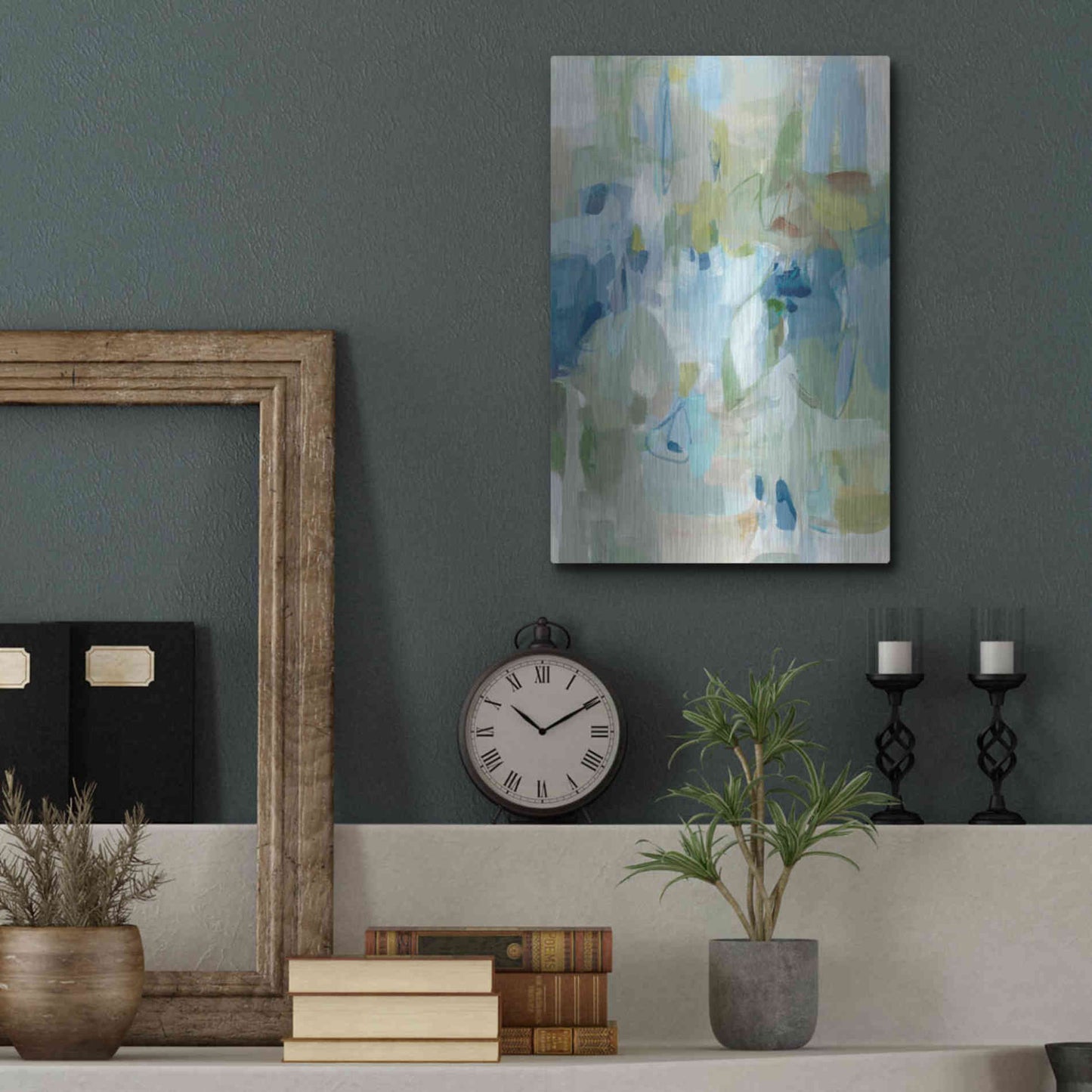 Luxe Metal Art 'Lakeside' by Christina Long, Metal Wall Art,12x16