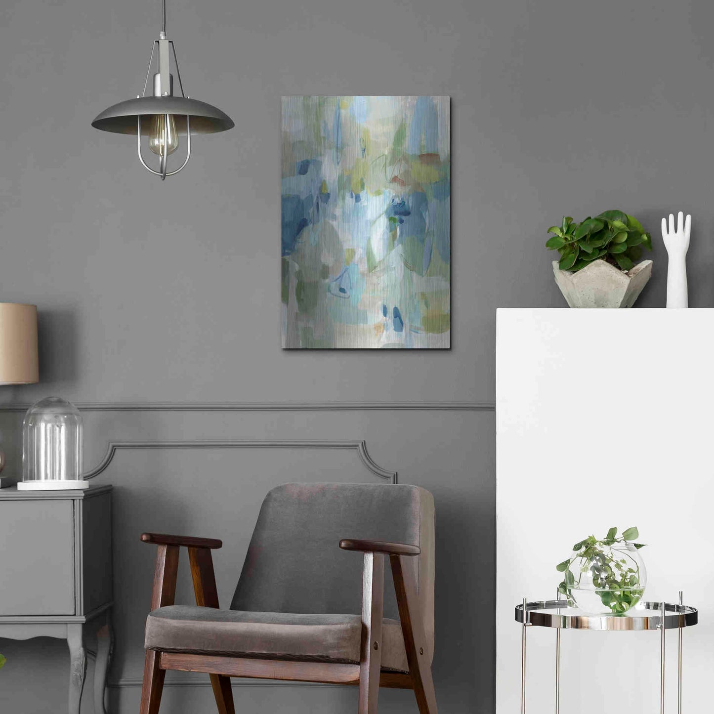 Luxe Metal Art 'Lakeside' by Christina Long, Metal Wall Art,16x24