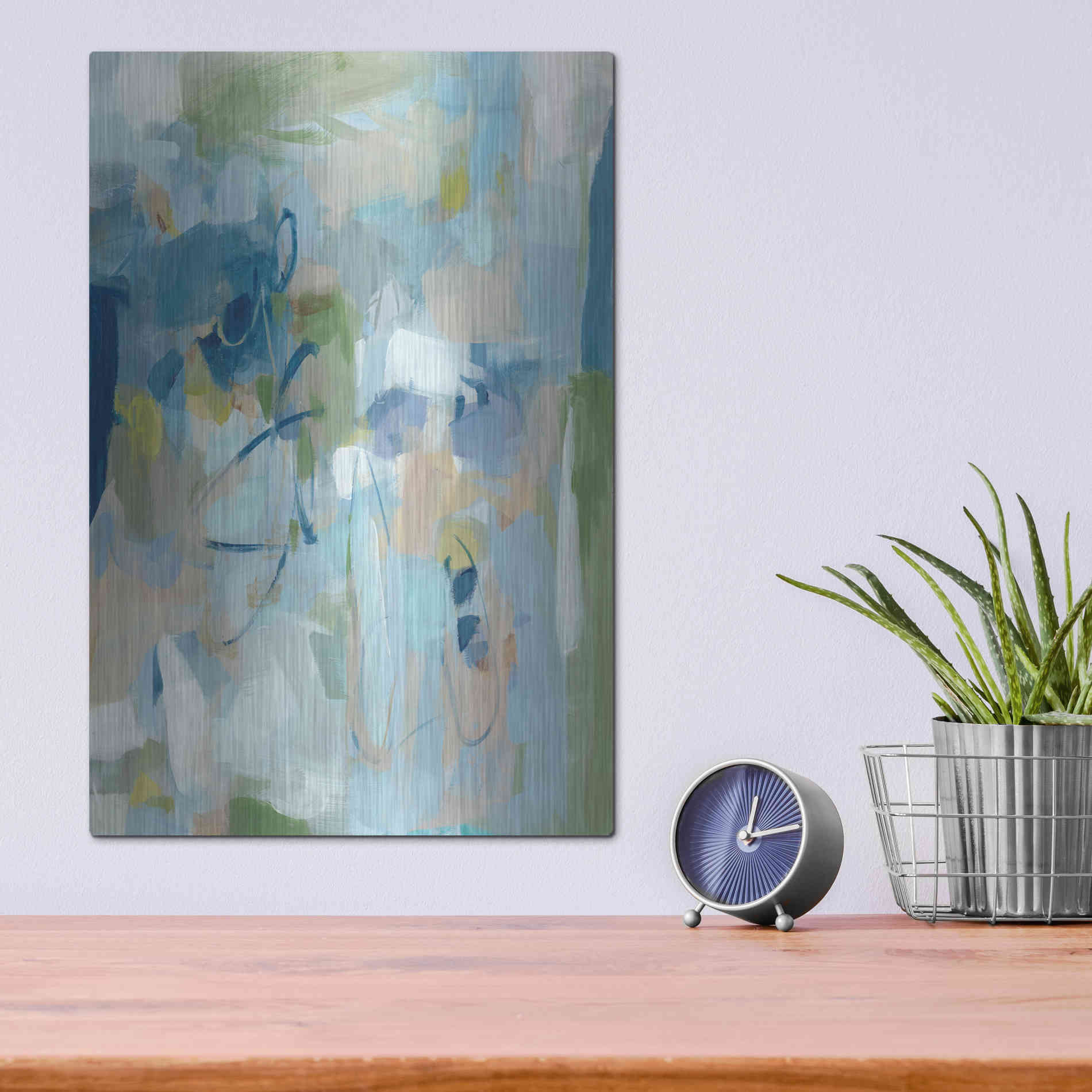 Luxe Metal Art 'Stillness' by Christina Long, Metal Wall Art,12x16