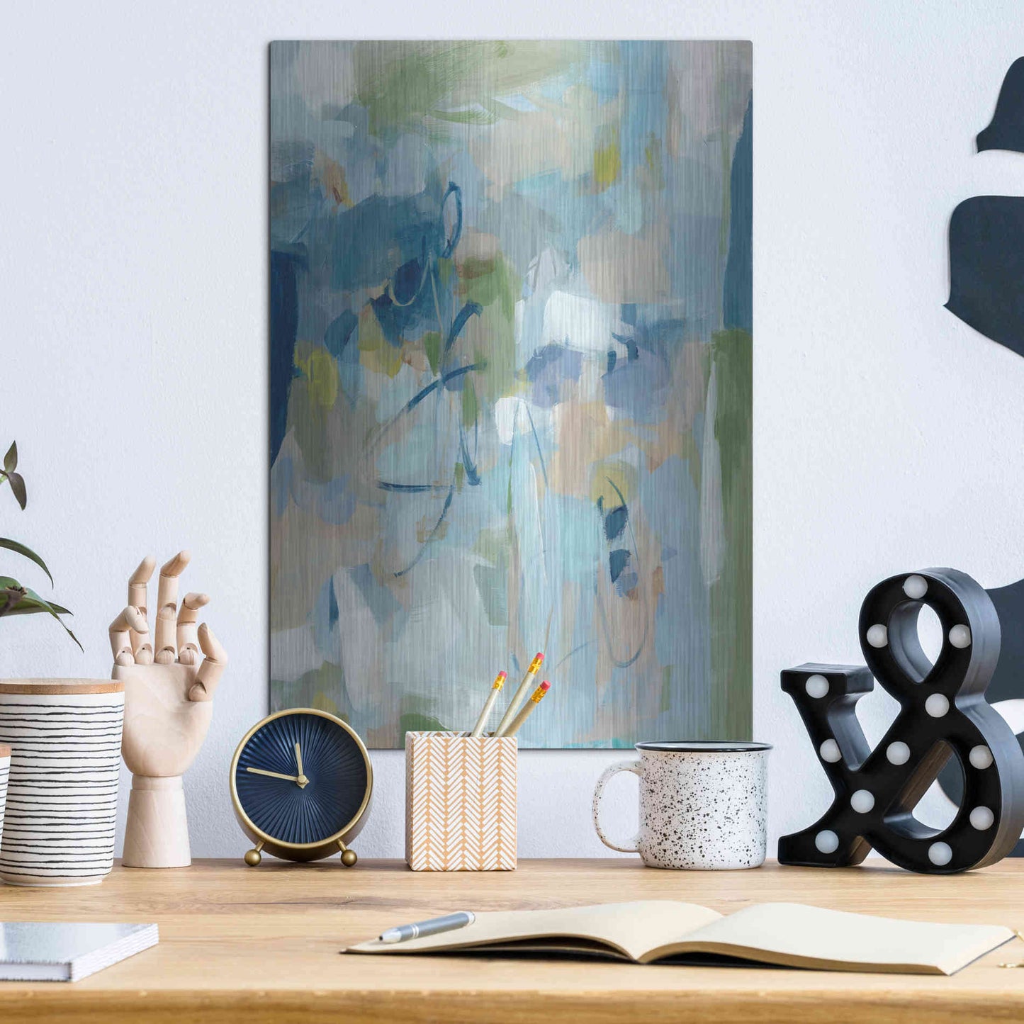 Luxe Metal Art 'Stillness' by Christina Long, Metal Wall Art,12x16