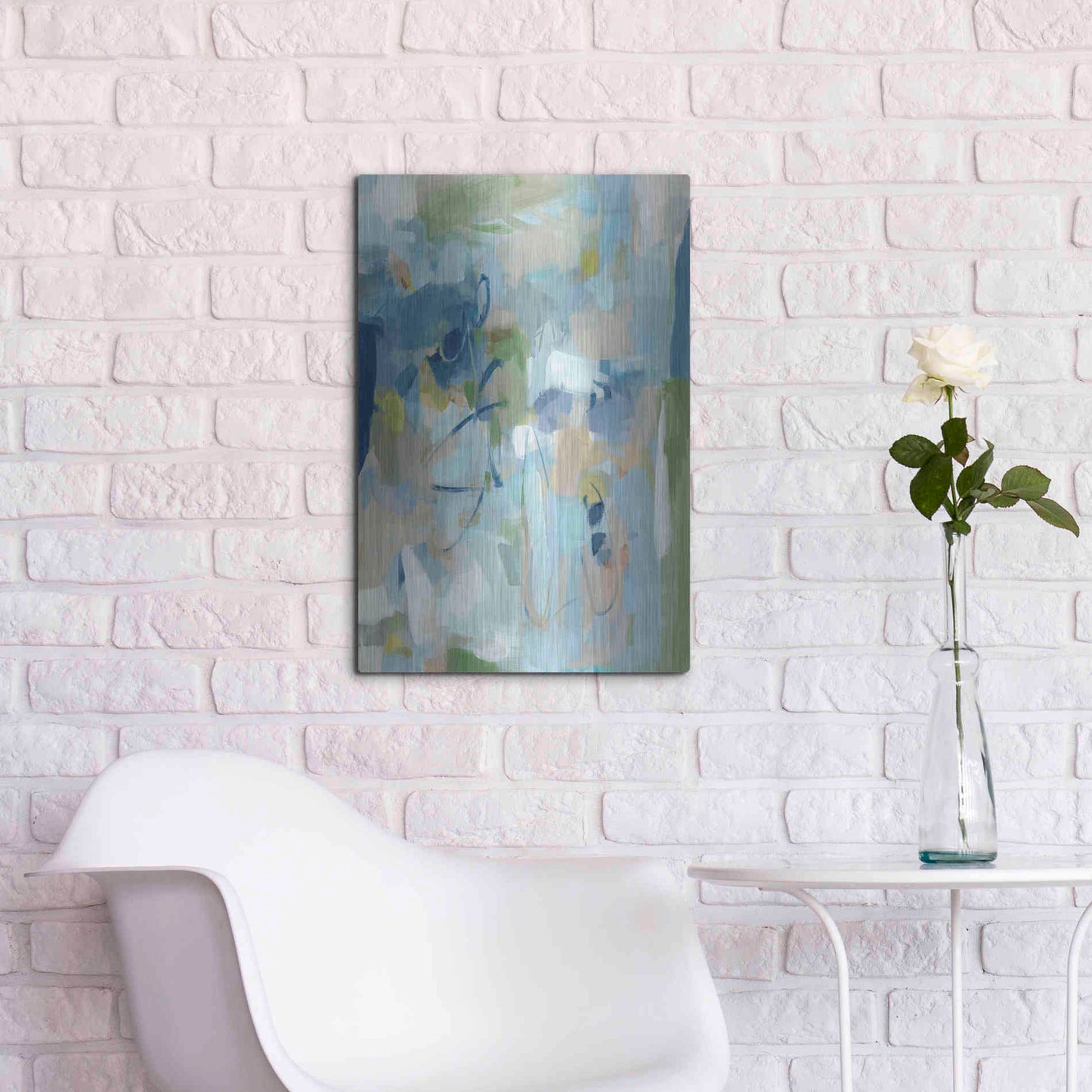 Luxe Metal Art 'Stillness' by Christina Long, Metal Wall Art,16x24