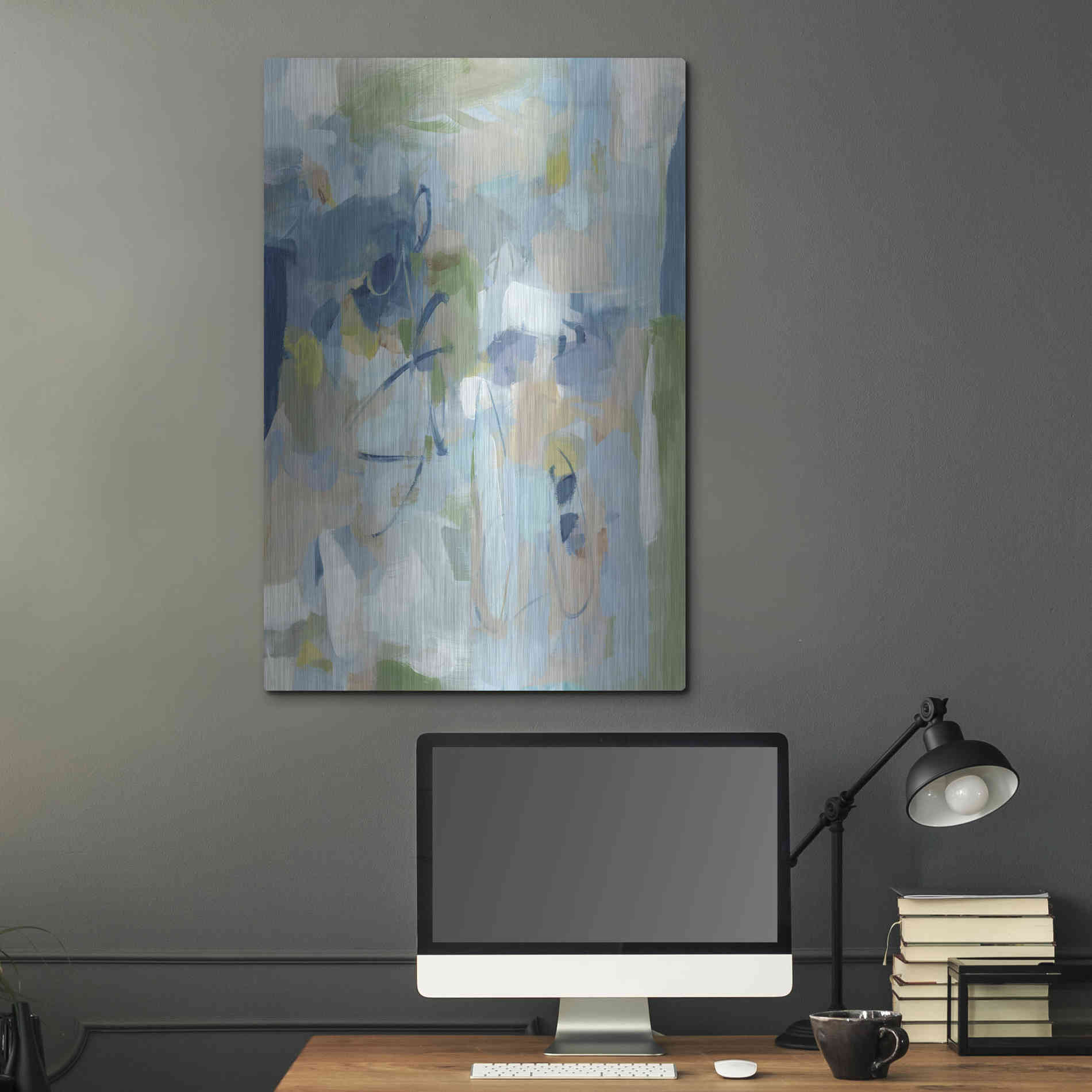 Luxe Metal Art 'Stillness' by Christina Long, Metal Wall Art,24x36